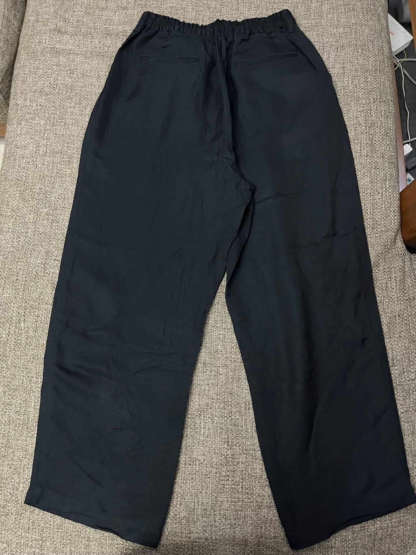 Stein Lightweight Black Twill Wide Easy Pants Size US 30 / EU 46 - 2 Thumbnail