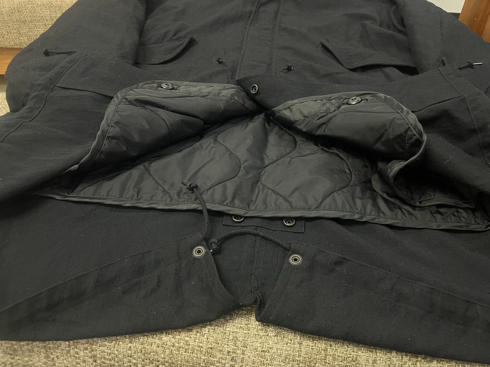 Japanese Brand Leno 23aw Layered Parka Coat Size US M / EU 48-50 / 2 - 4 Thumbnail