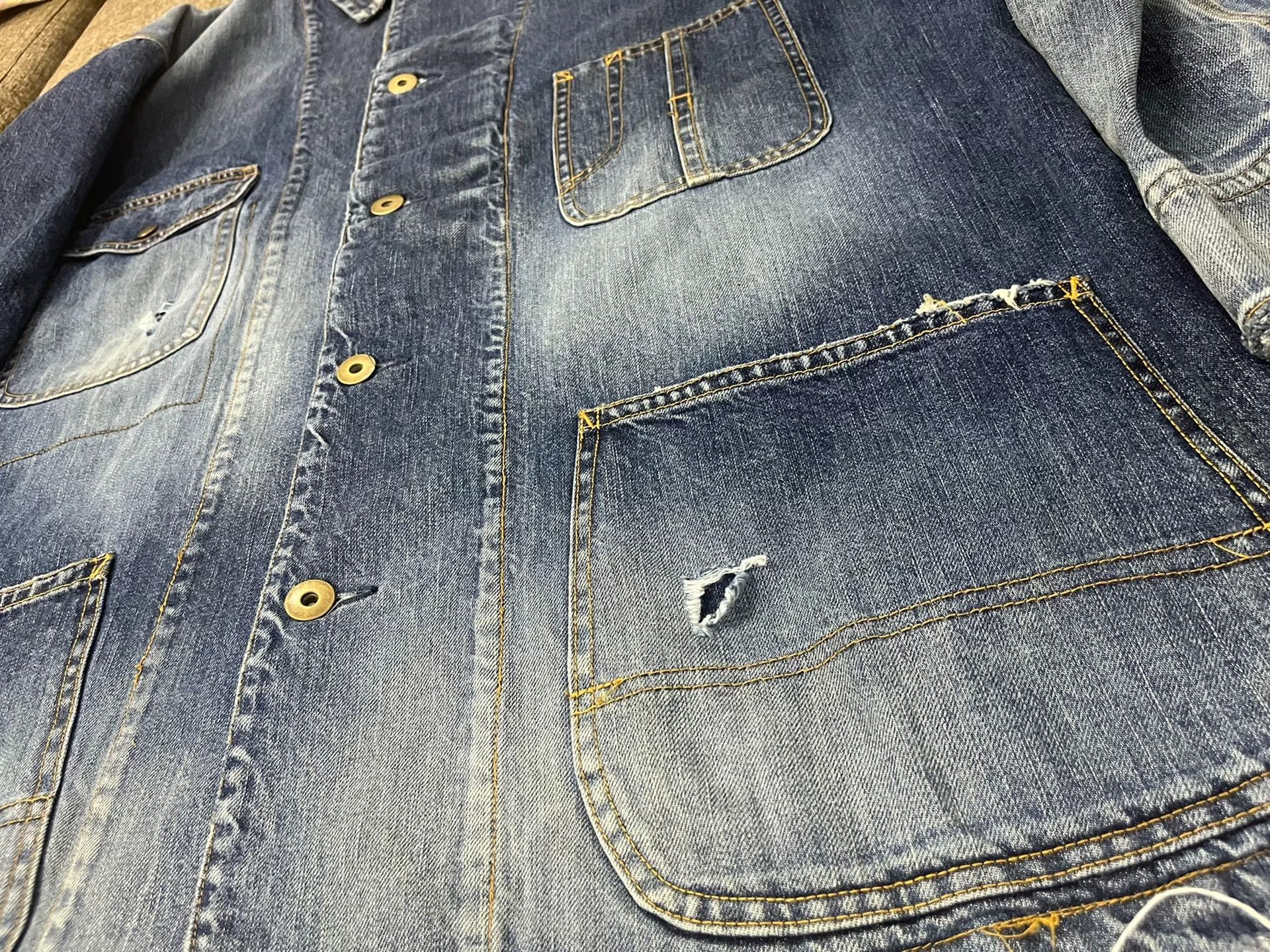 Japanese Brand KAMIYA 23AW Denim Coverall Jacket Size US M / EU 48-50 / 2 - 5 Thumbnail