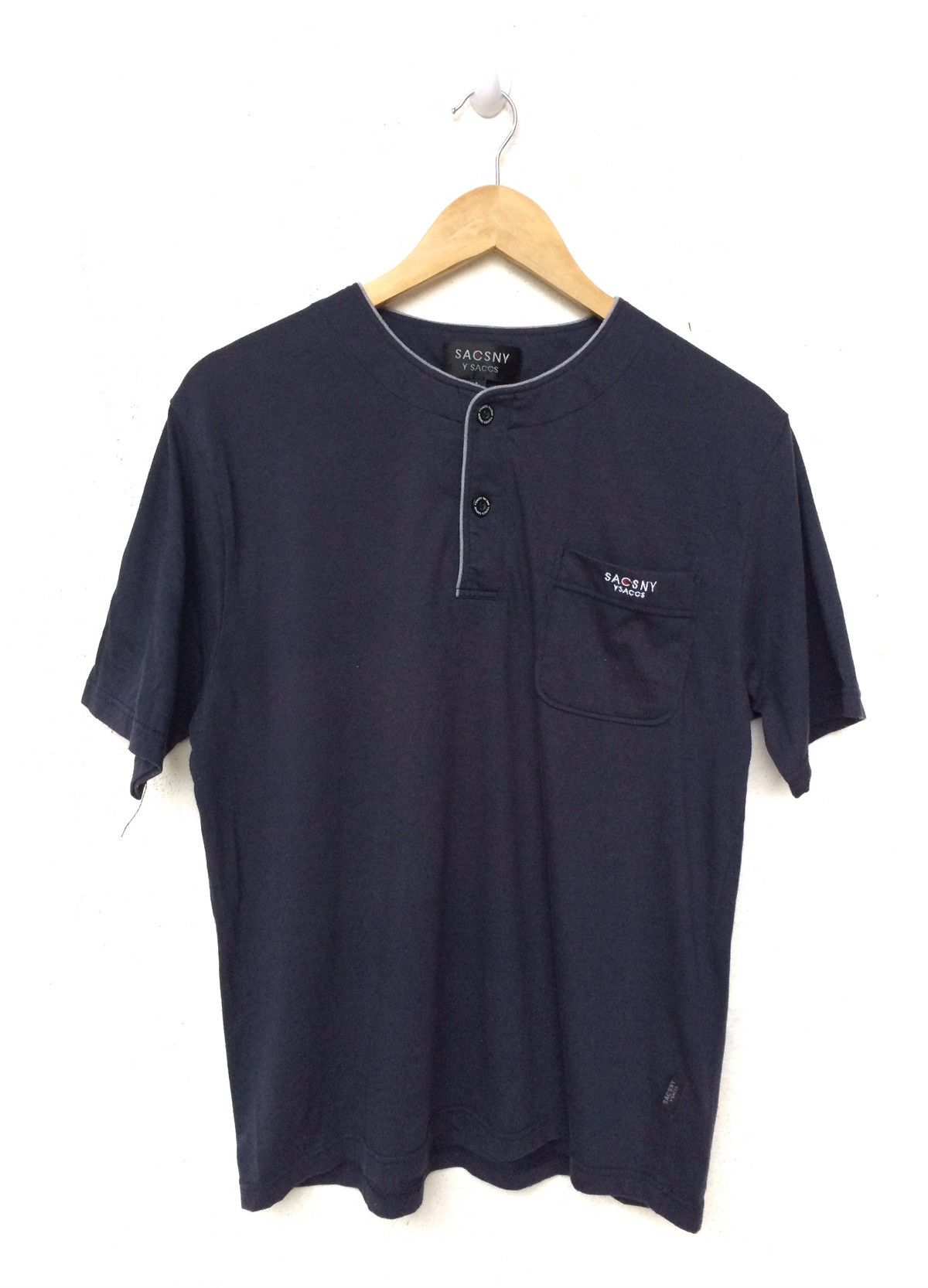 Yohji Yamamoto SACSNY Y'S ACCS cropped button tshirt Size US M / EU 48-50 / 2 - 1 Thumbnail