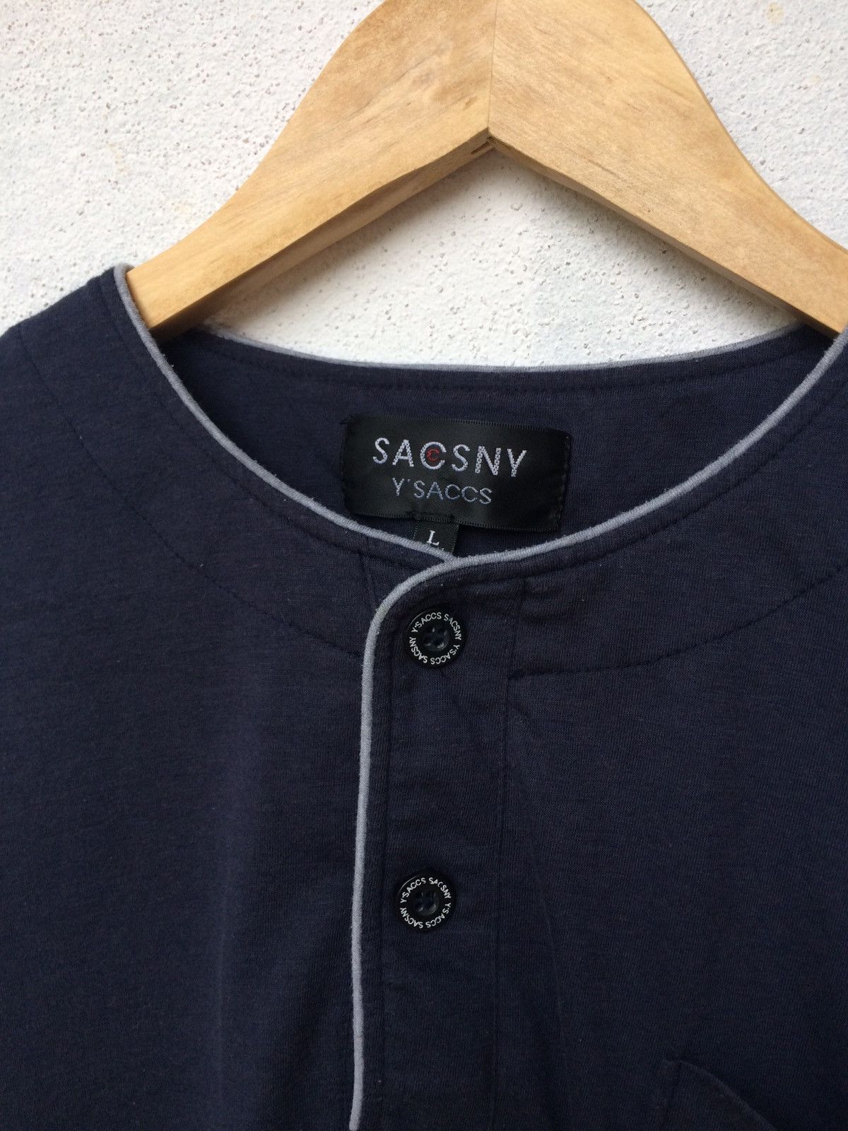 Yohji Yamamoto SACSNY Y'S ACCS cropped button tshirt Size US M / EU 48-50 / 2 - 2 Thumbnail