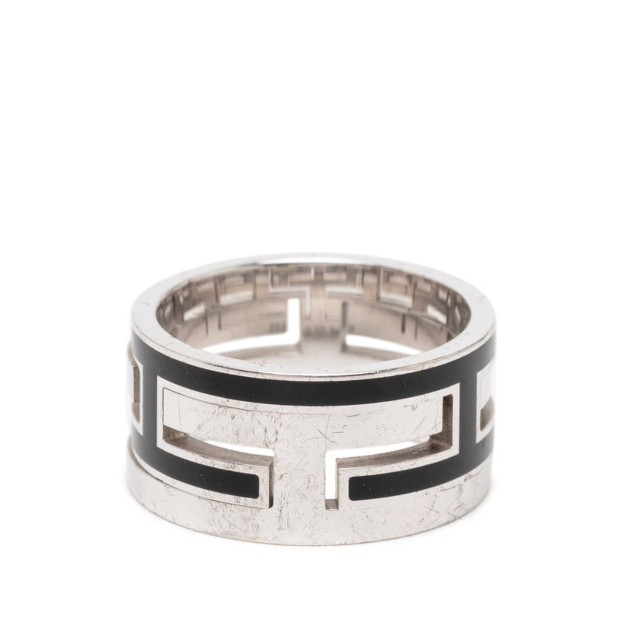 Hermes Hermès Move Ash Ring #51 Silver Black SV925 Men's HERMES Size ONE SIZE - 2 Thumbnail