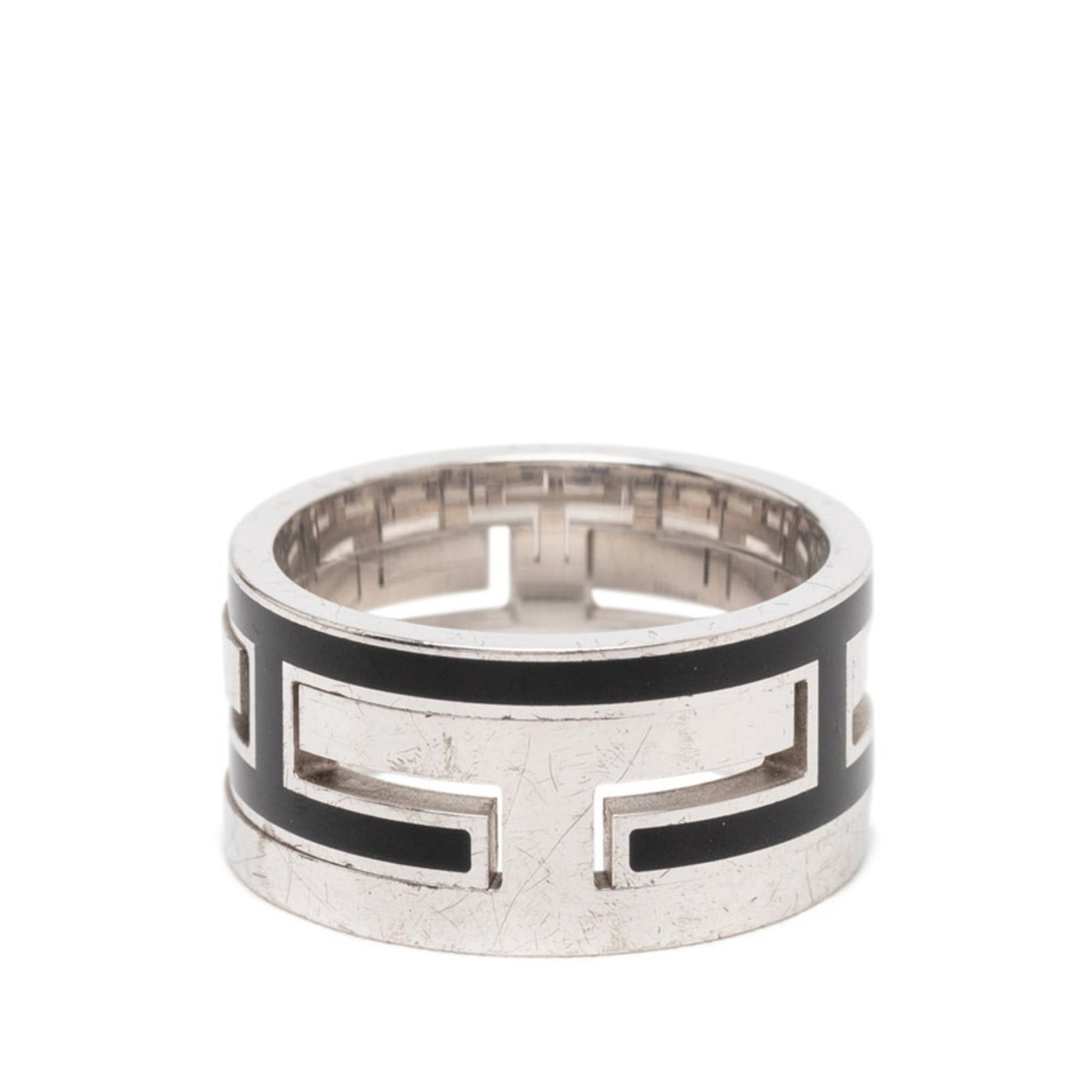 Hermes Hermès Move Ash Ring #51 Silver Black SV925 Men's HERMES Size ONE SIZE - 3 Thumbnail