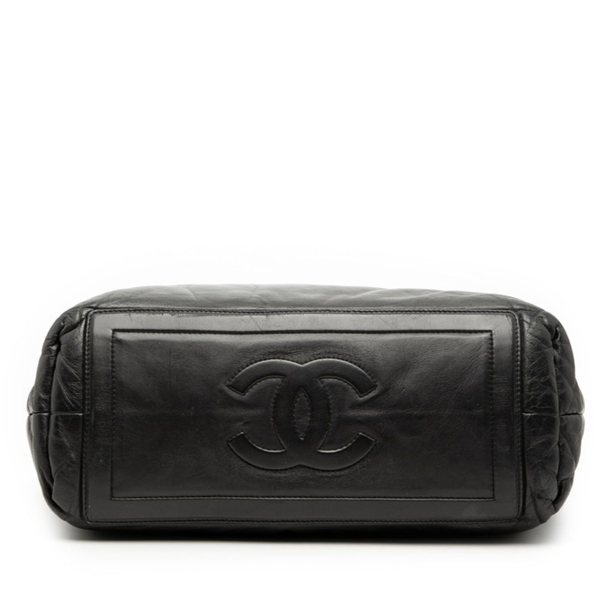 Chanel CHANEL Coco Cocoon PM Tote Bag, Black Leather, Women's Size ONE SIZE - 3 Thumbnail