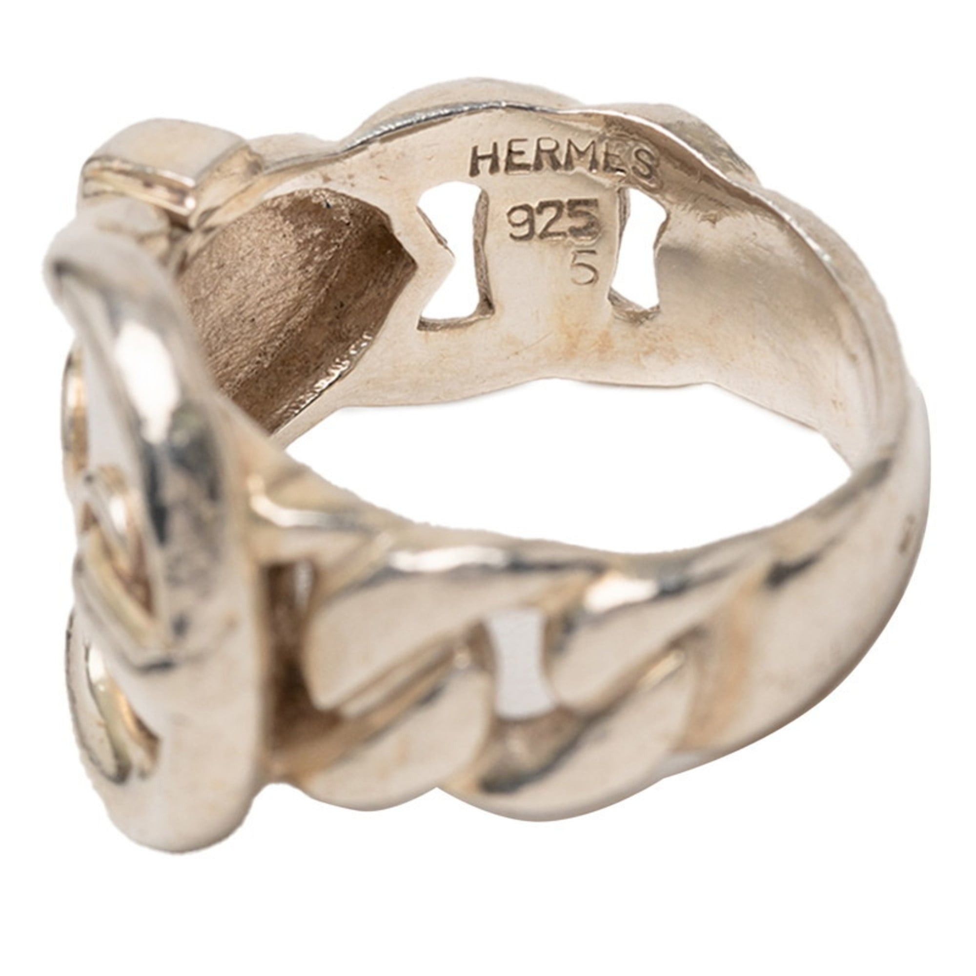 Hermes Hermès Boucle Cellier Ring, SV925 Silver, Women's, HERMES Size ONE SIZE - 4 Thumbnail