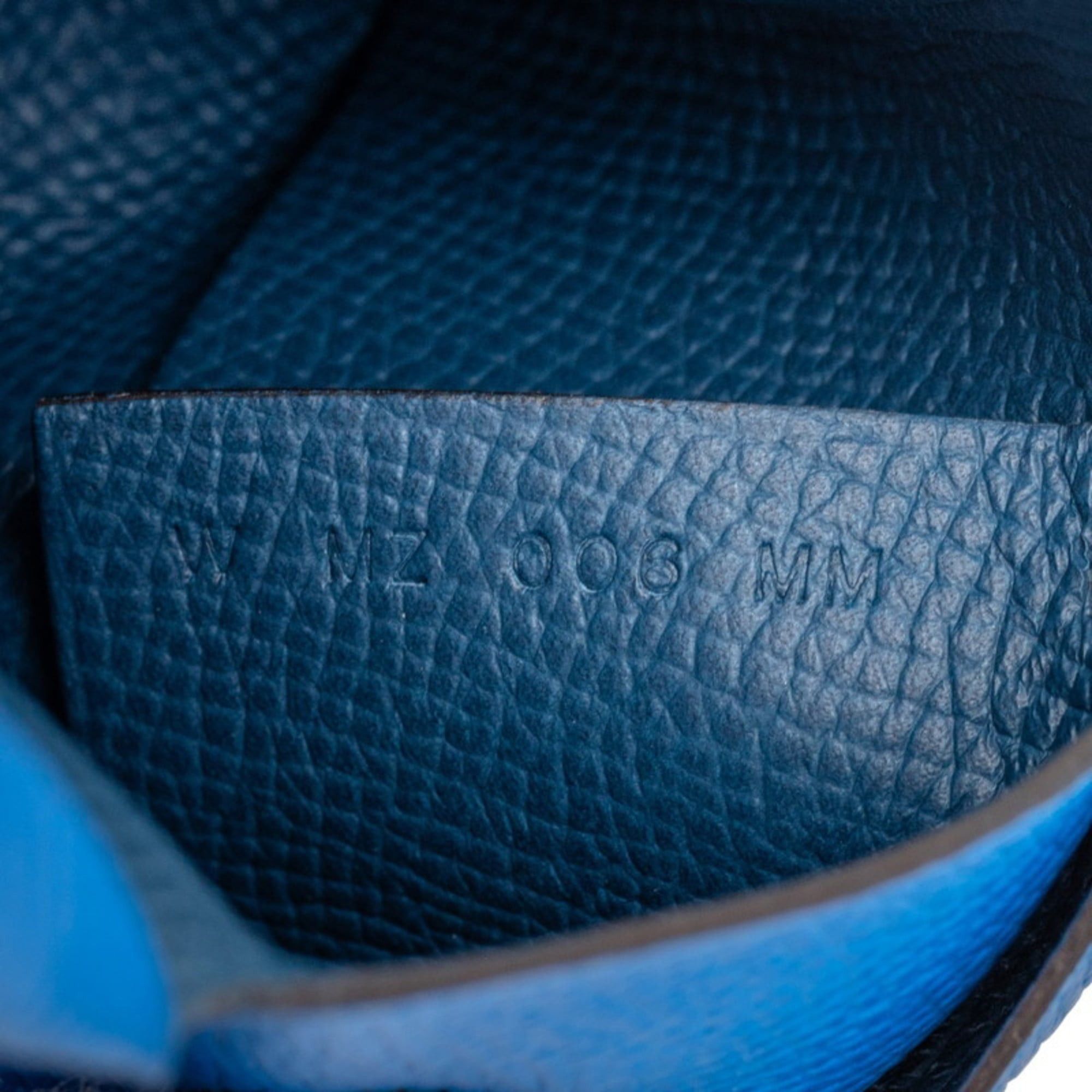 Hermes Hermes Hermès Bastia wallet/coin case in blue Epsom leather for women. Size ONE SIZE - 6 Thumbnail