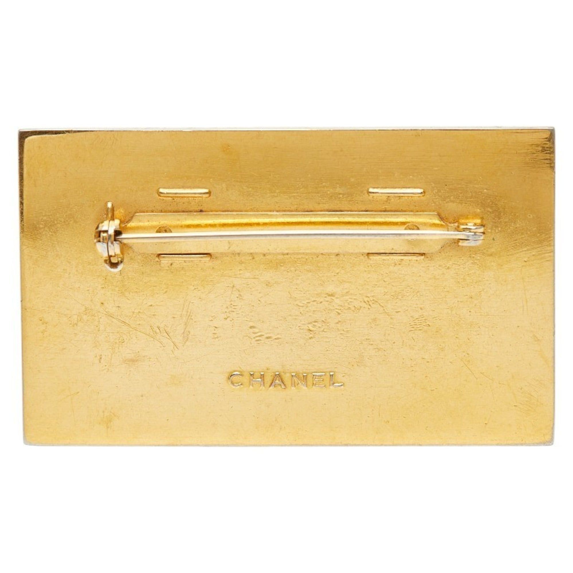 Chanel CHANEL Nameplate Motif Brooch Metal Women's Size ONE SIZE - 2 Thumbnail