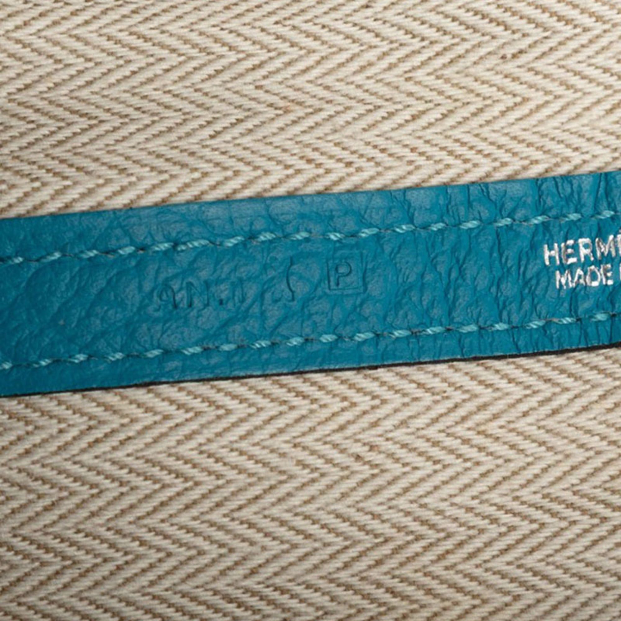 Hermes Hermès Garden Party PM Handbag Tote Bag Blue Cobalt Silver Hardware Negonda Women's HERMES Size ONE SIZE - 8 Thumbnail