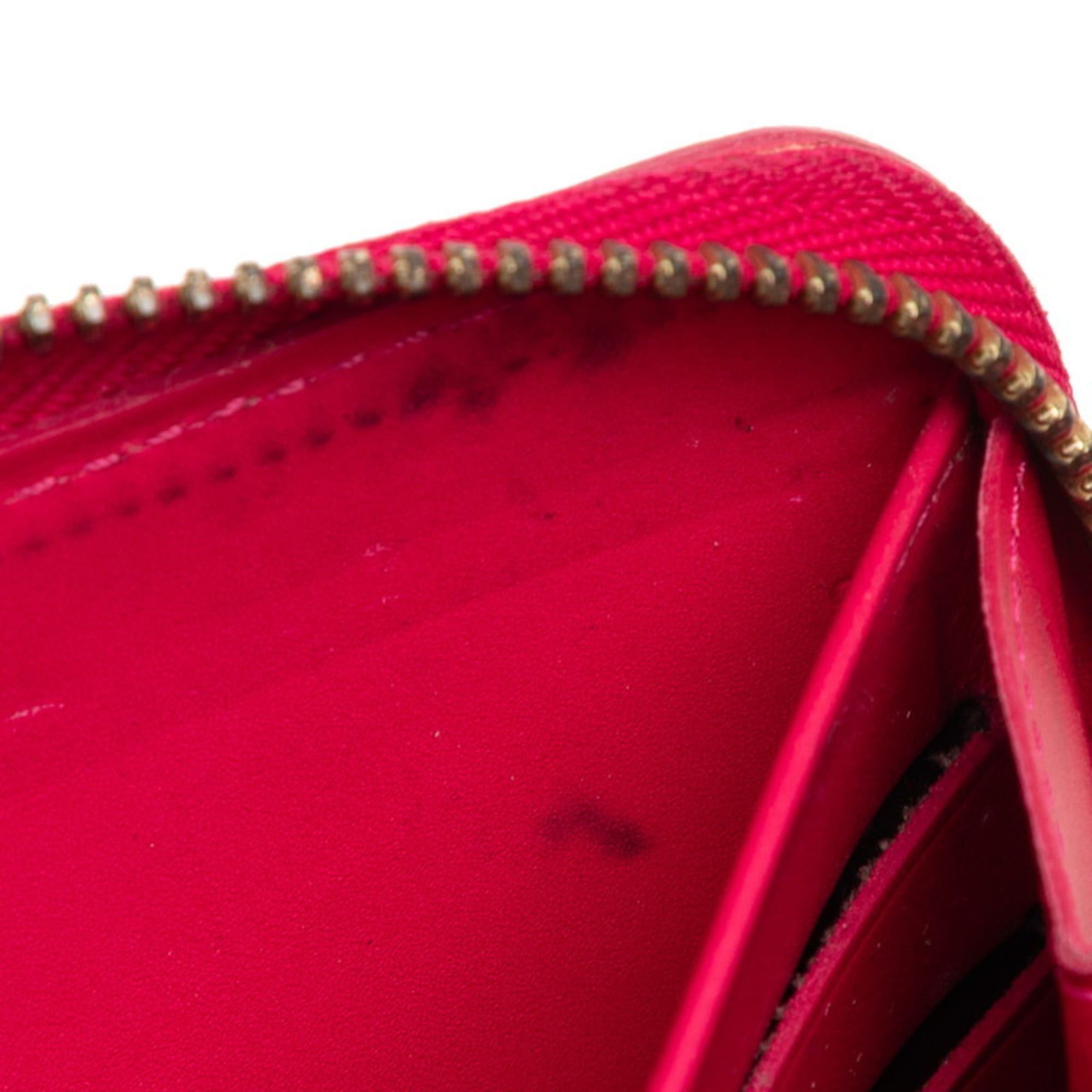 Louis Vuitton Louis Vuitton Monogram Vernis Zippy Wallet with Ikat Flower Design and Round Zipper, M90019, Rose Andian Patent Leather, Women's Size ONE SIZE - 5 Thumbnail