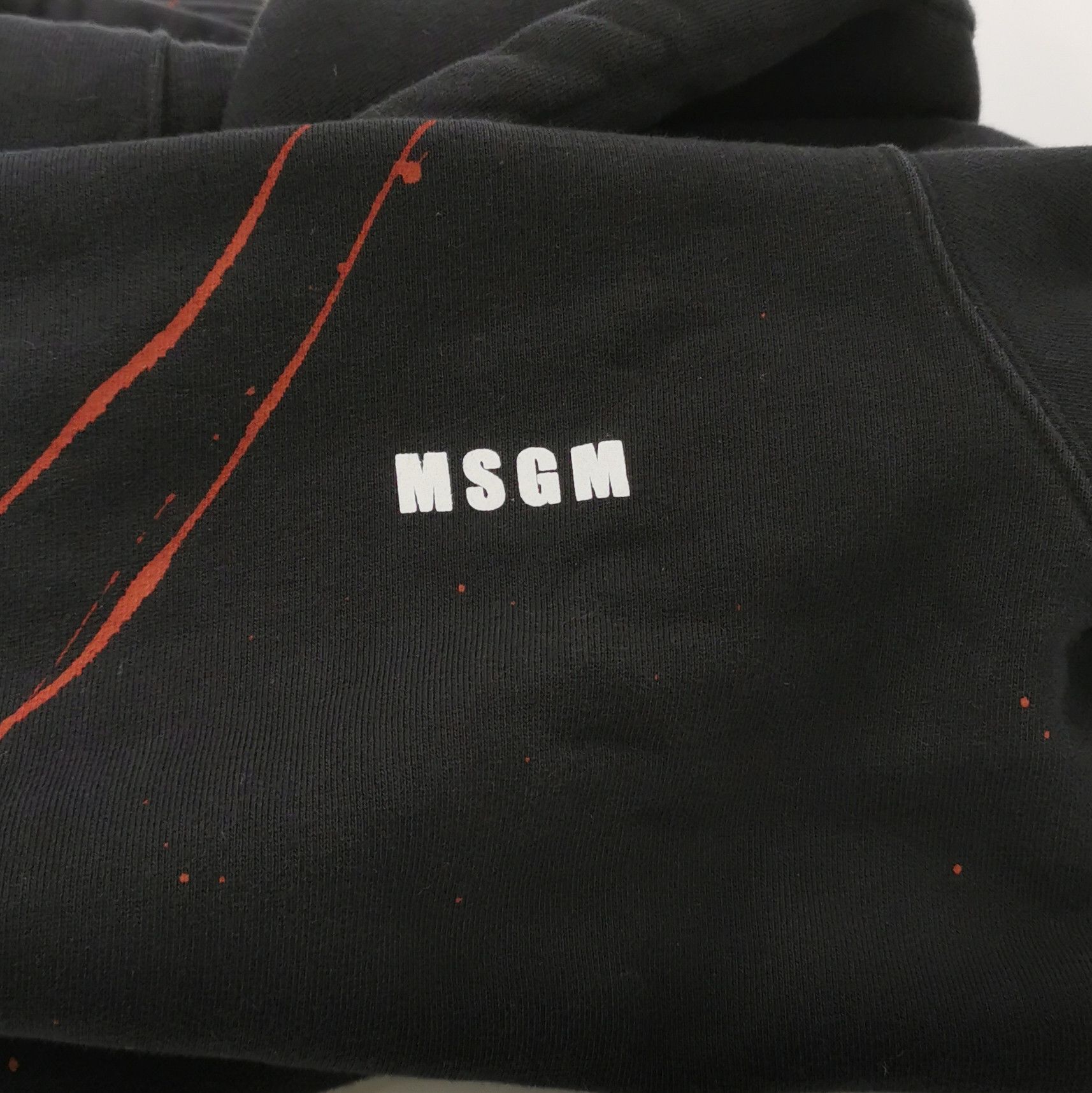 Louis Vuitton MSGM Black Orange Splatter Print Hoodie Size US XS / EU 42 / 0 - 6 Thumbnail
