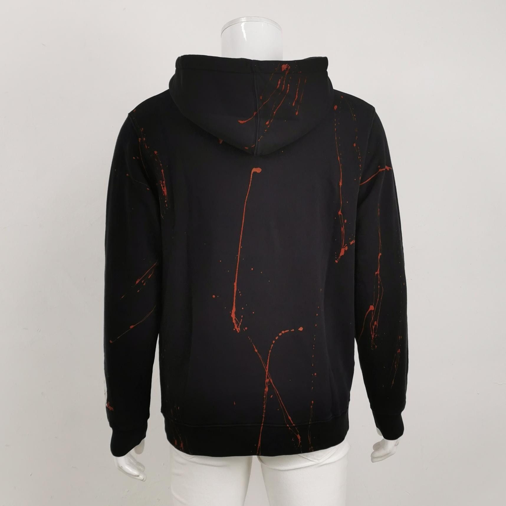 Louis Vuitton MSGM Black Orange Splatter Print Hoodie Size US XS / EU 42 / 0 - 4 Thumbnail