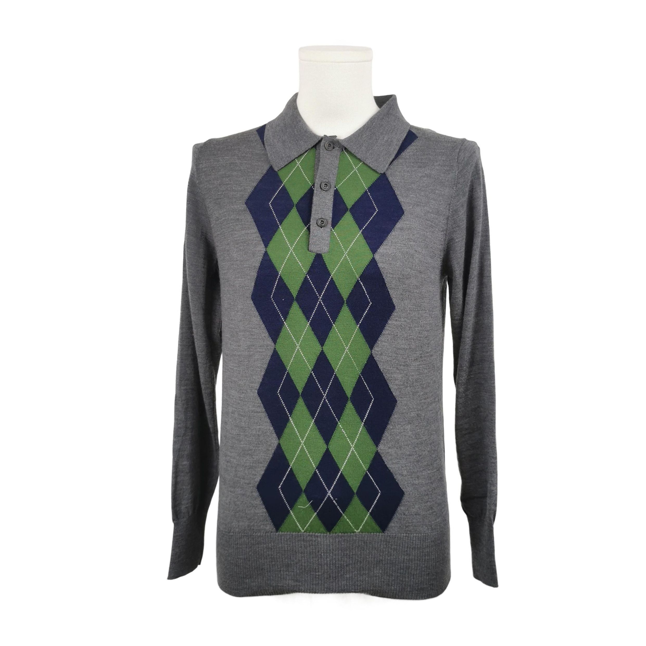 Louis Vuitton Alexandre Mattiussi Wool Argyle Collar Knit Sweater S Size US S / EU 44-46 / 1 - 2 Thumbnail