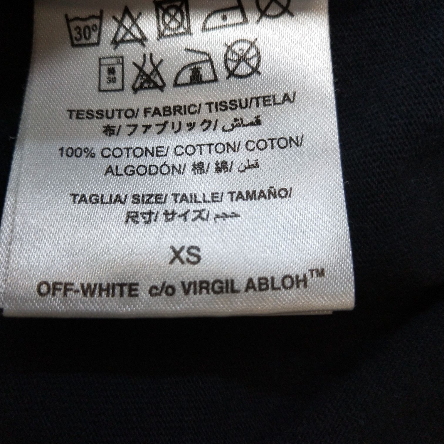 Louis Vuitton Off-White Men's XS Cotton Crewneck Logo T-Shirt Size US XS / EU 42 / 0 - 15 Thumbnail