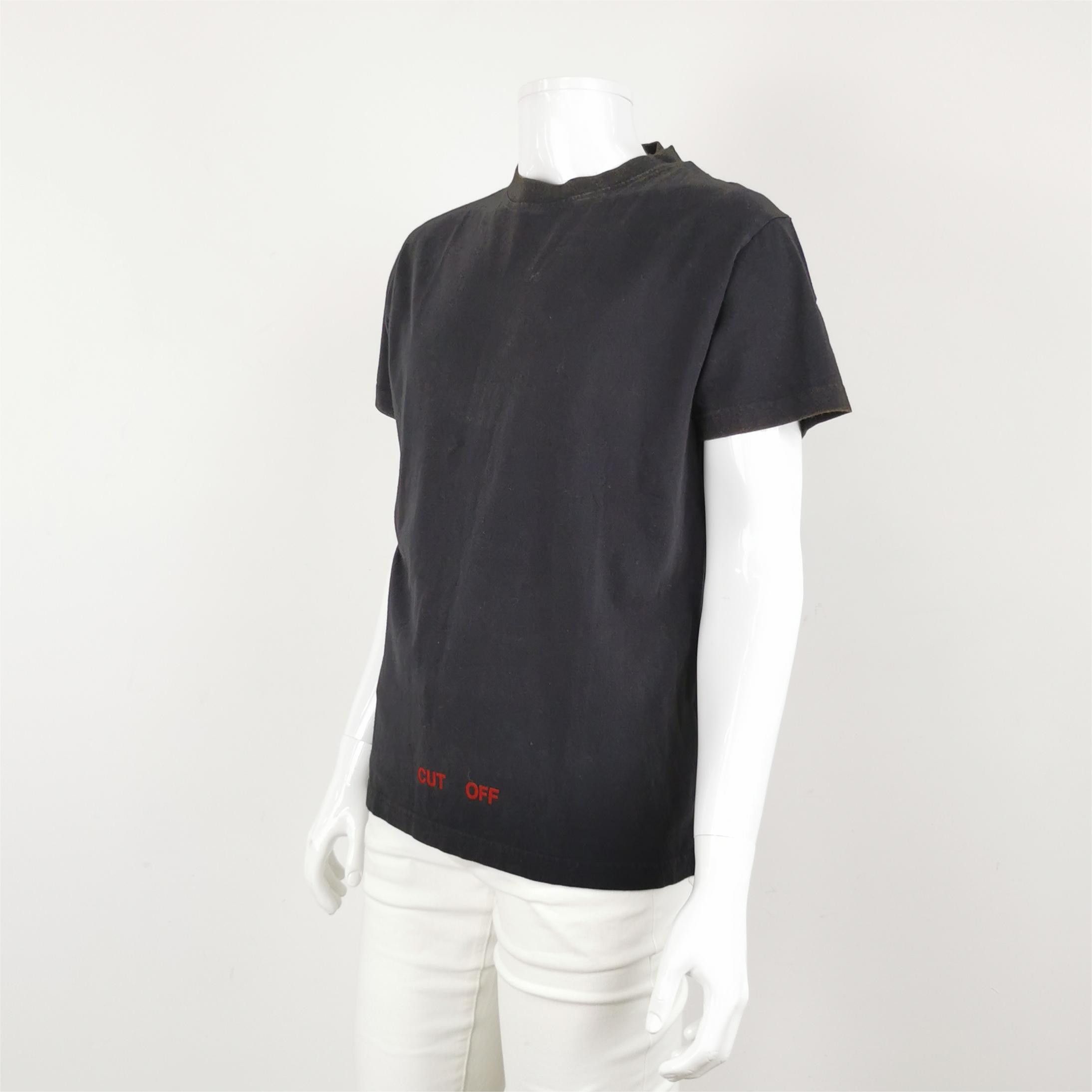Louis Vuitton Off-White Men's XS Cotton Crewneck Logo T-Shirt Size US XS / EU 42 / 0 - 3 Thumbnail