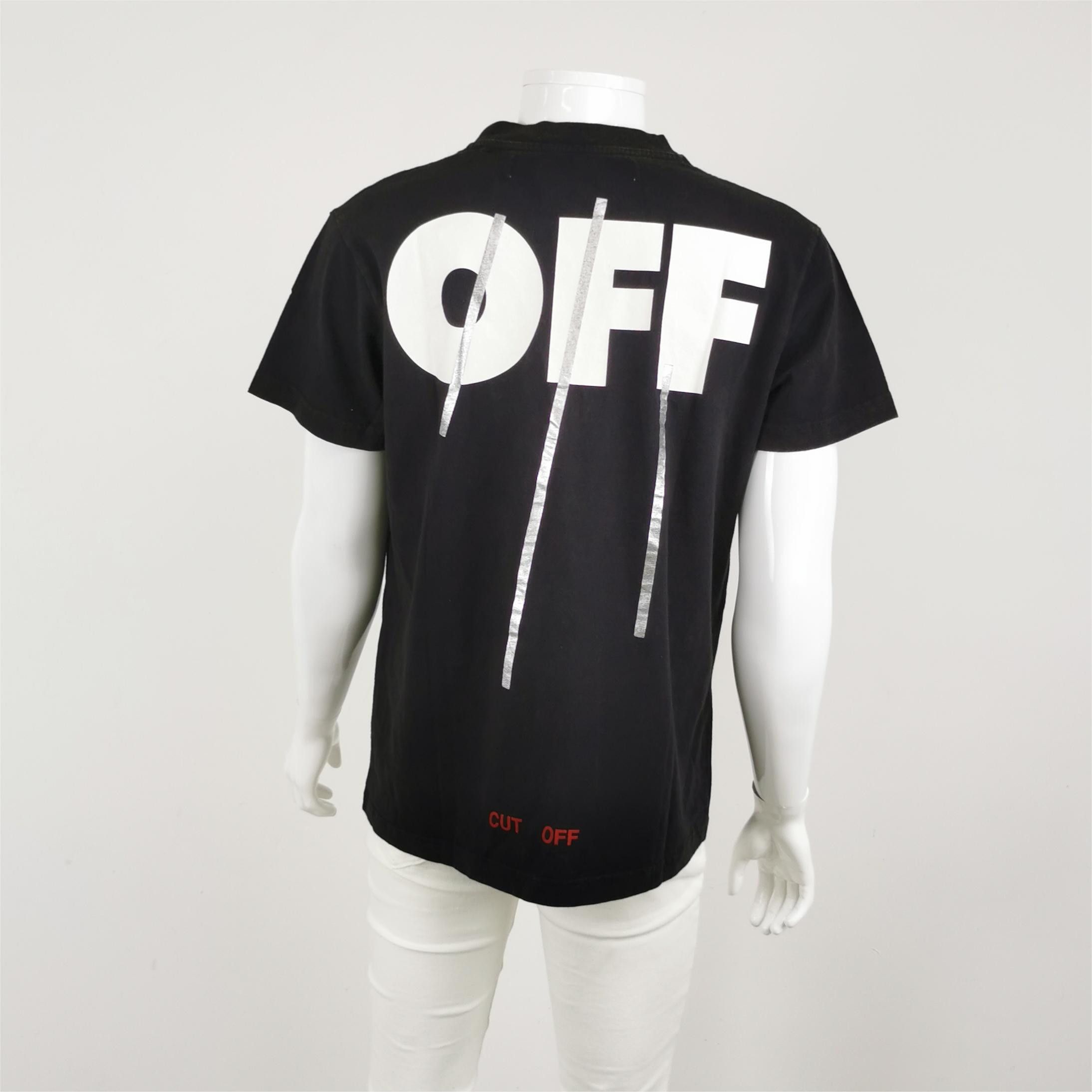 Louis Vuitton Off-White Men's XS Cotton Crewneck Logo T-Shirt Size US XS / EU 42 / 0 - 6 Thumbnail