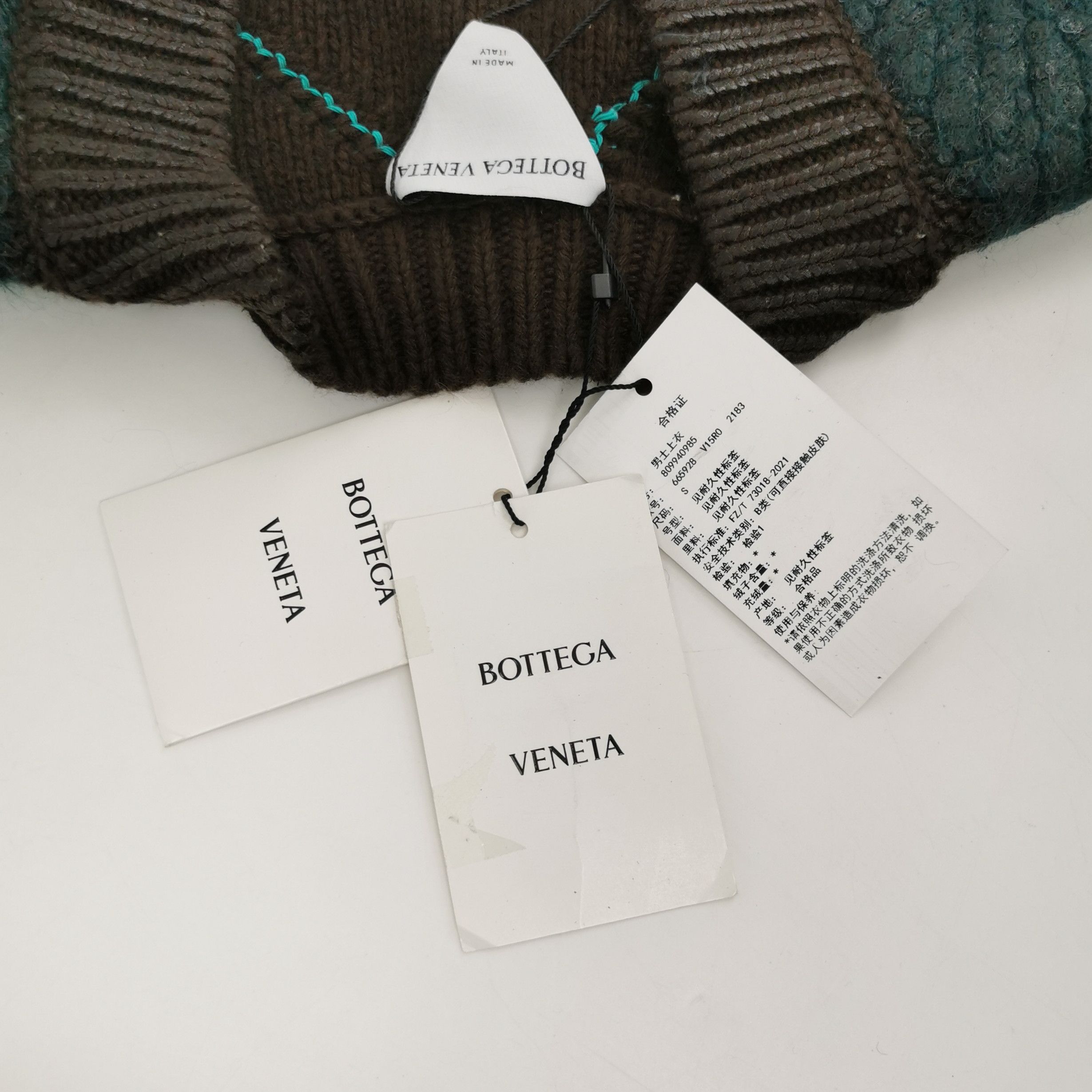 Louis Vuitton Bottega Veneta Wool Mohair Blend Colorblock V-Neck Sweater S Size US S / EU 44-46 / 1 - 8 Thumbnail