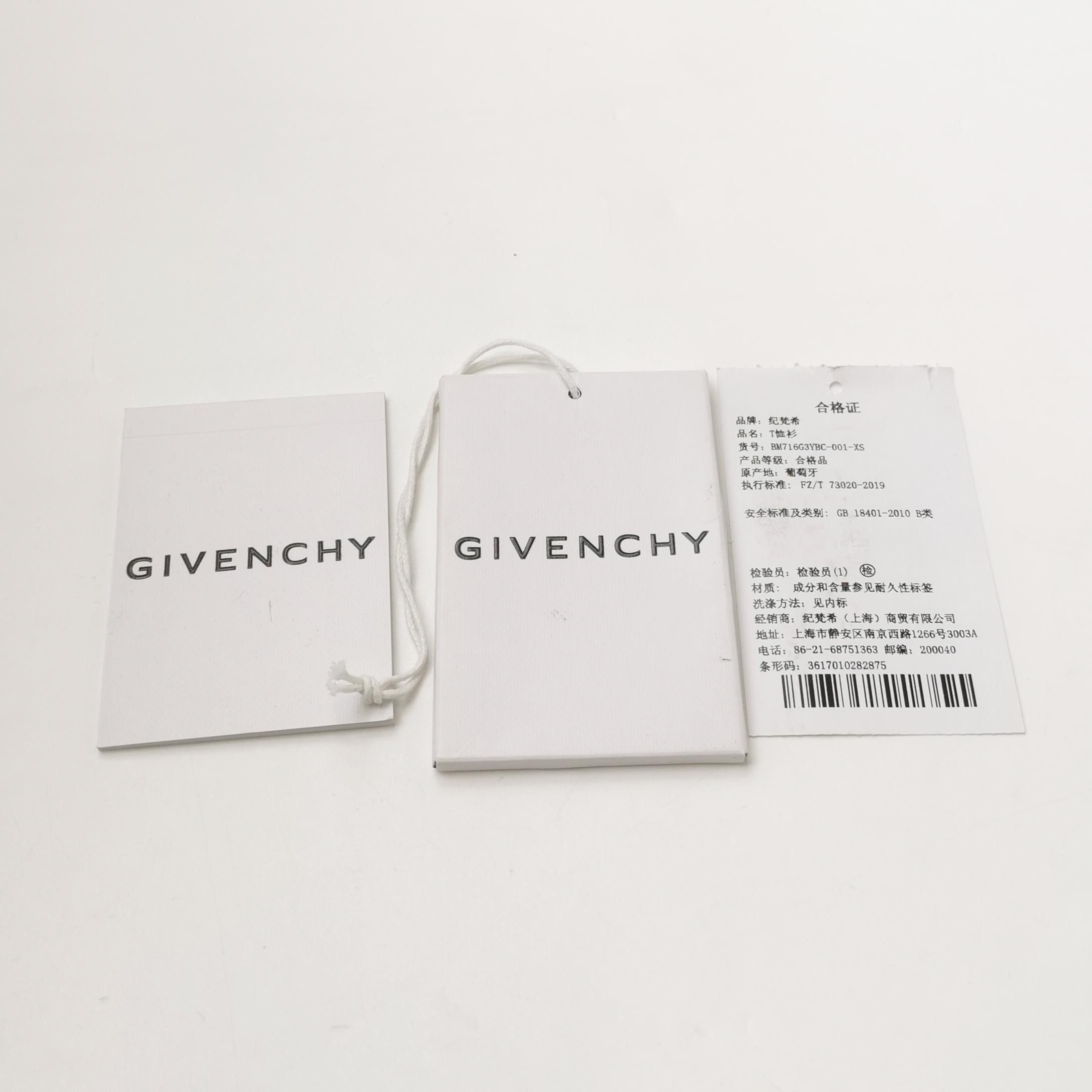 Louis Vuitton Givenchy S Cotton Logo Crew Neck T-Shirt Size XS / US 0-2 / IT 36-38 - 8 Thumbnail