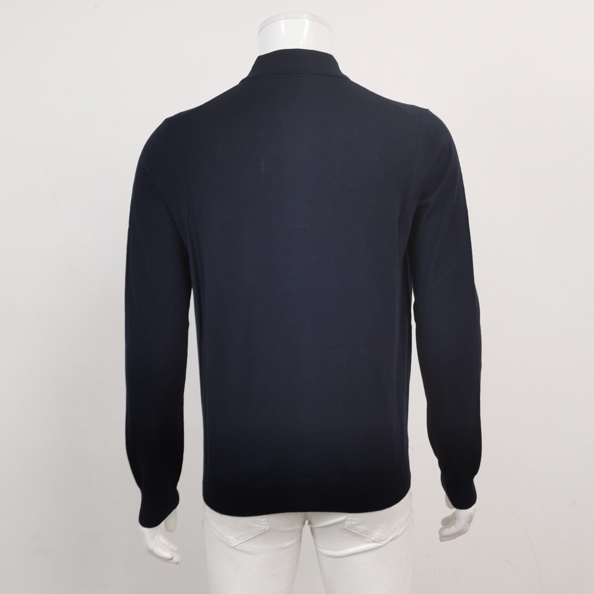 Prada Prada Wool Solid Long-Sleeve Polo Shirt Size US L / EU 52-54 / 3 - 4 Thumbnail