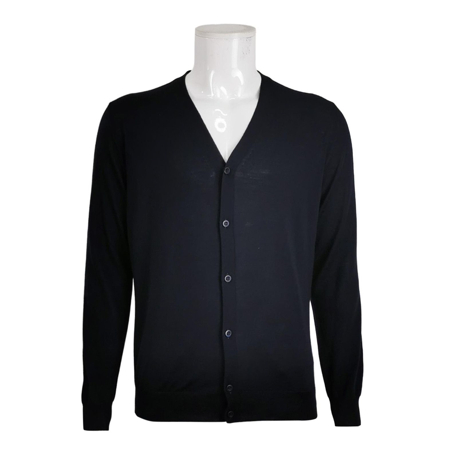 Prada Prada Wool Solid V-Neck Cardigan Size 46 Size US L / EU 52-54 / 3 - 2 Thumbnail