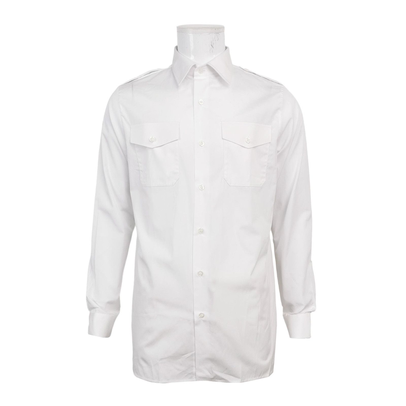 Prada White Long-Sleeve Button-Down Shirt Size US M / EU 48-50 / 2 - 2 Thumbnail