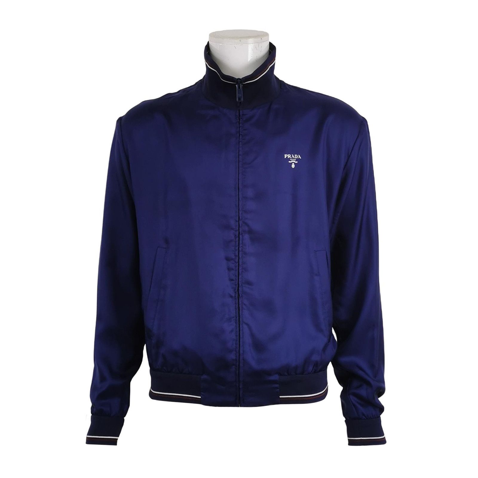 Prada Prada Logo Satin Bomber Jacket S Size US L / EU 52-54 / 3 - 2 Thumbnail