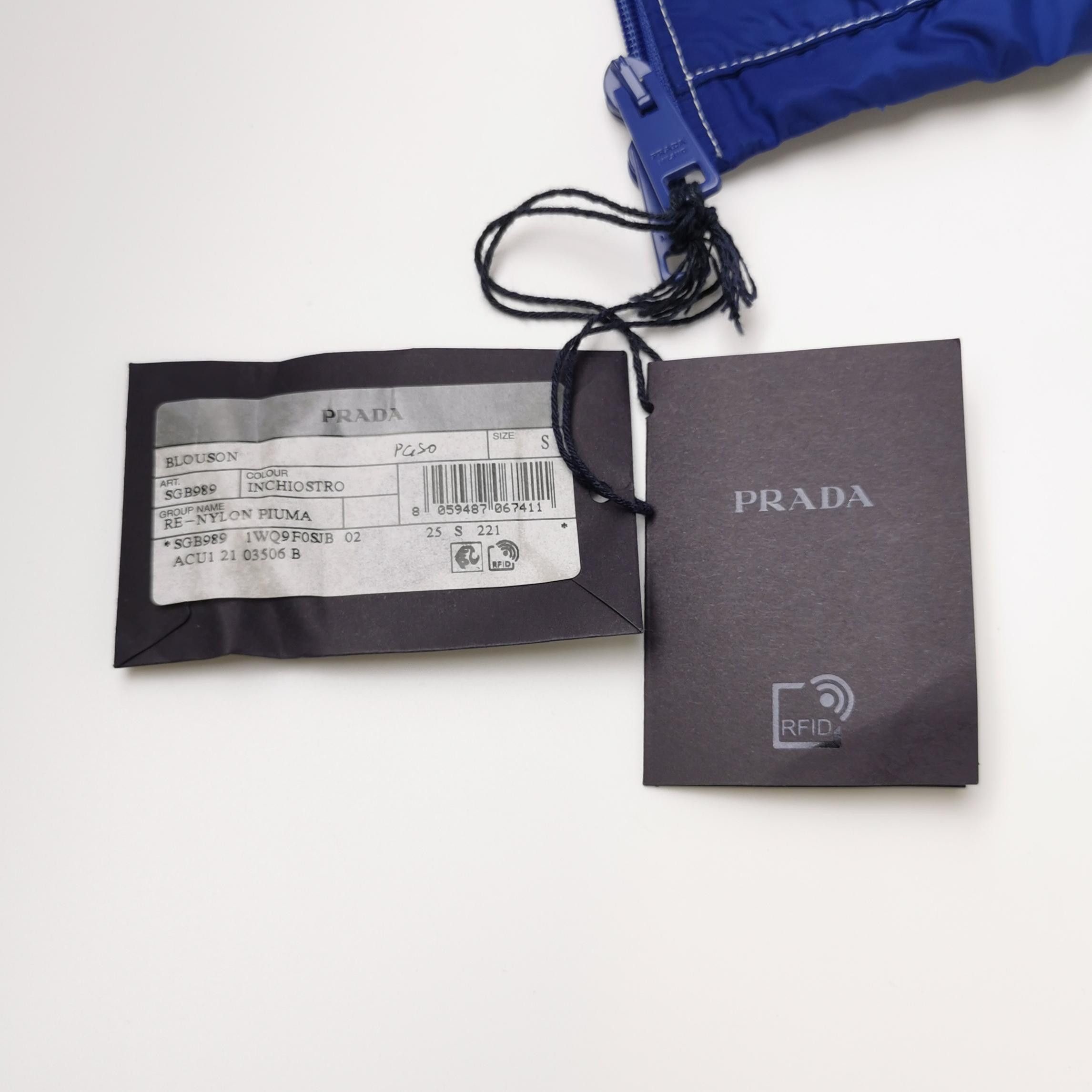 Prada Prada Blue Hooded Zip Jacket M Size US S / EU 44-46 / 1 - 8 Thumbnail
