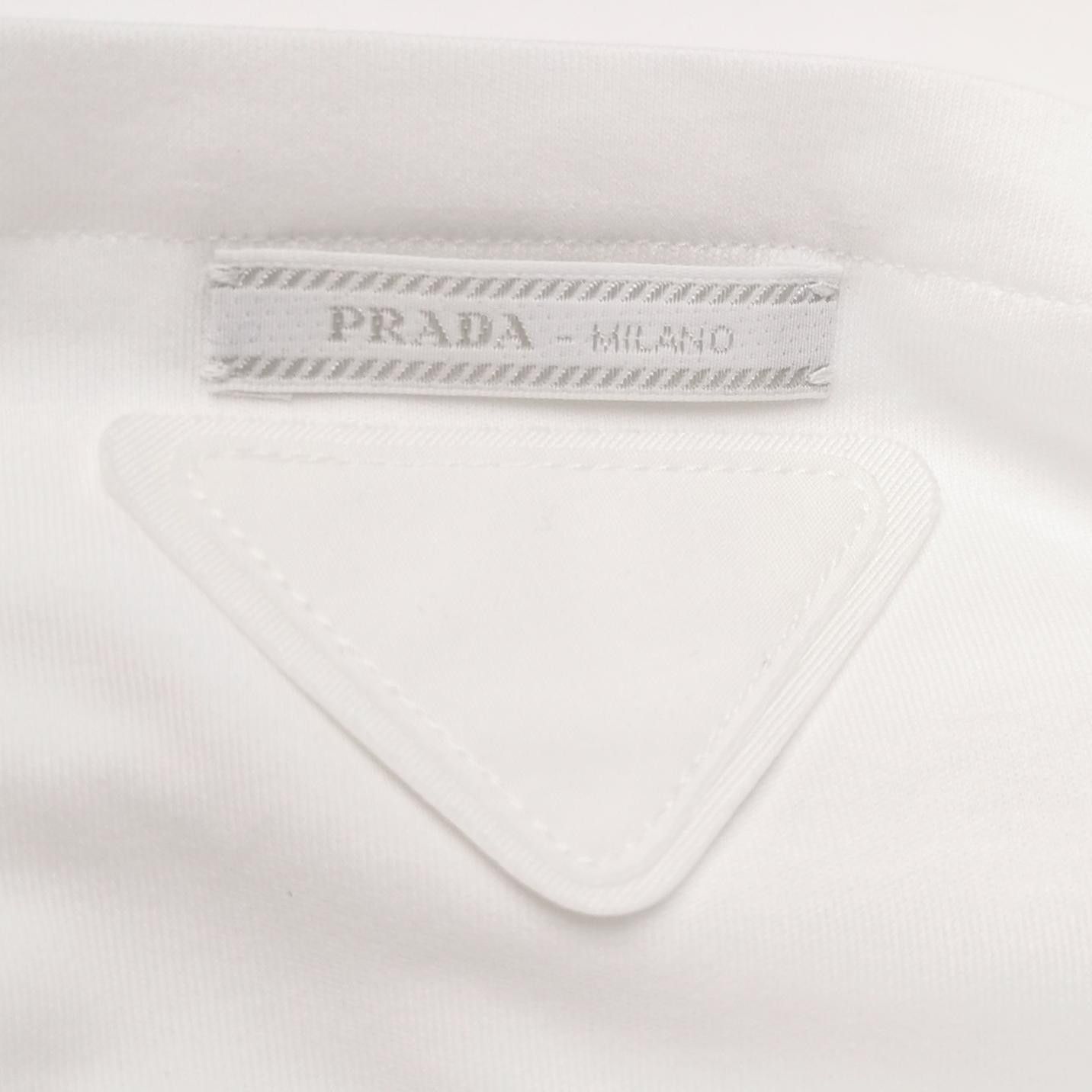 Prada Prada XL Cotton Crew Neck Triangle Logo T-Shirt Size US XL / EU 56 / 4 - 5 Thumbnail