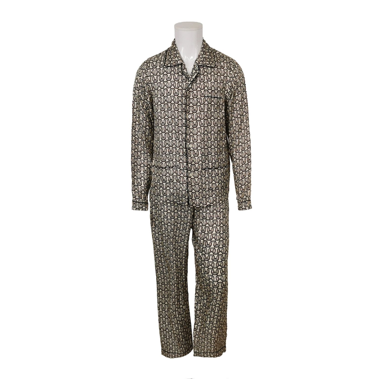 Prada Prada Patterned Long-Sleeve Pajama Set Size US S / EU 44-46 / 1 - 2 Thumbnail