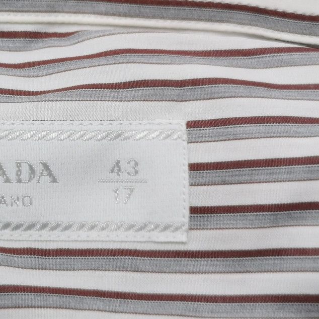 Prada Prada Cotton Striped Collared Shirt M Size US M / EU 48-50 / 2 - 11 Thumbnail