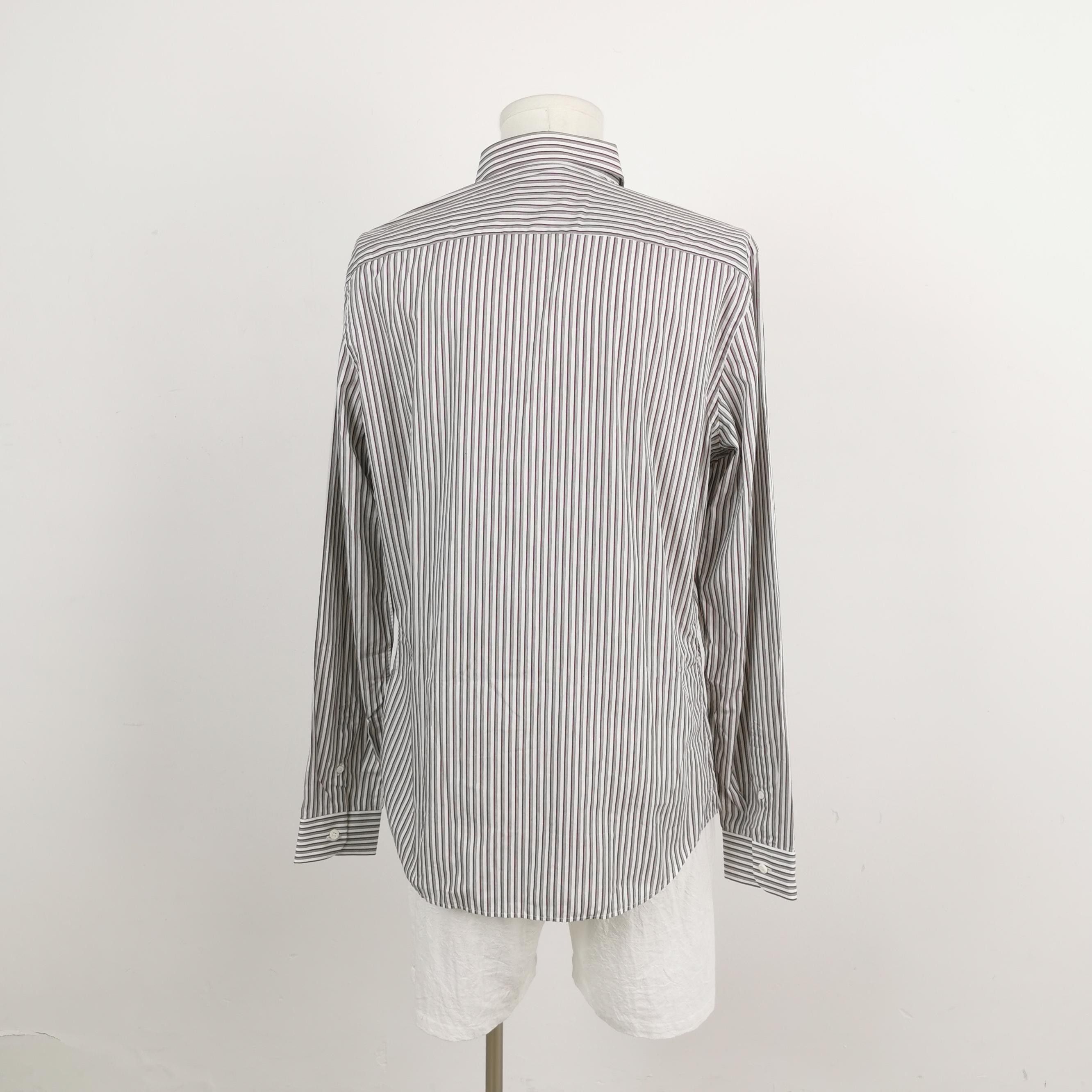 Prada Prada Cotton Striped Collared Shirt M Size US M / EU 48-50 / 2 - 4 Thumbnail