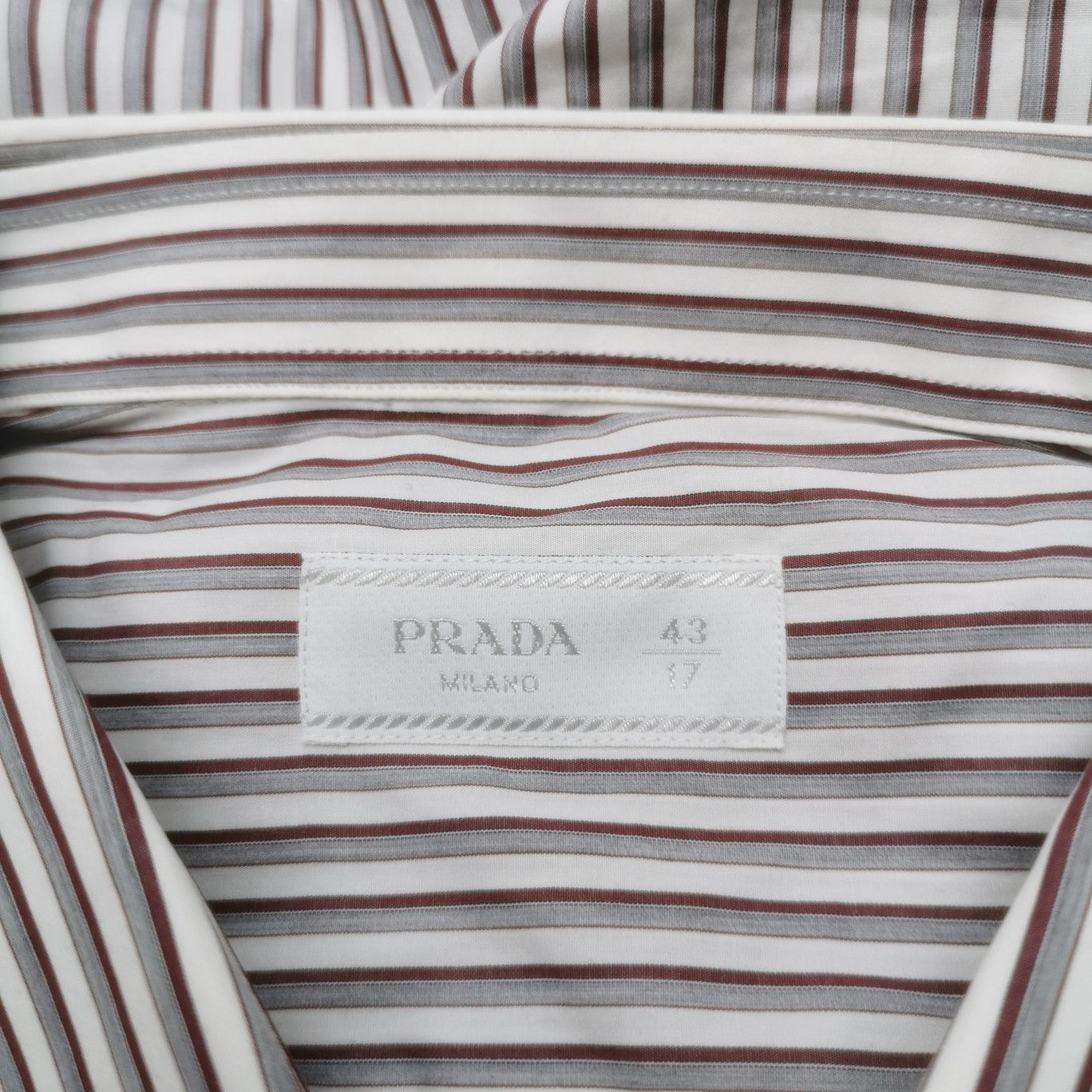 Prada Prada Cotton Striped Collared Shirt M Size US M / EU 48-50 / 2 - 9 Thumbnail