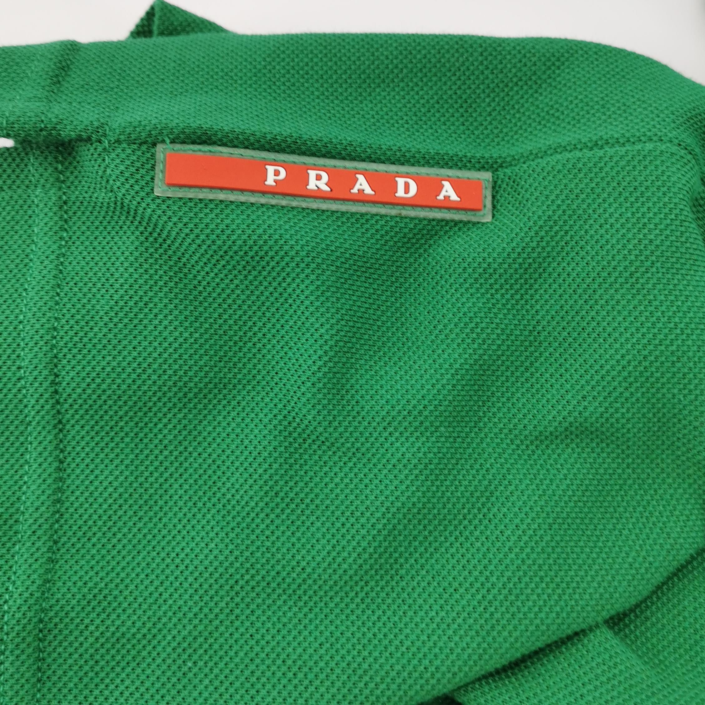 Prada Prada Green Contrast Collar Polo T-Shirt XL Size US L / EU 52-54 / 3 - 7 Thumbnail