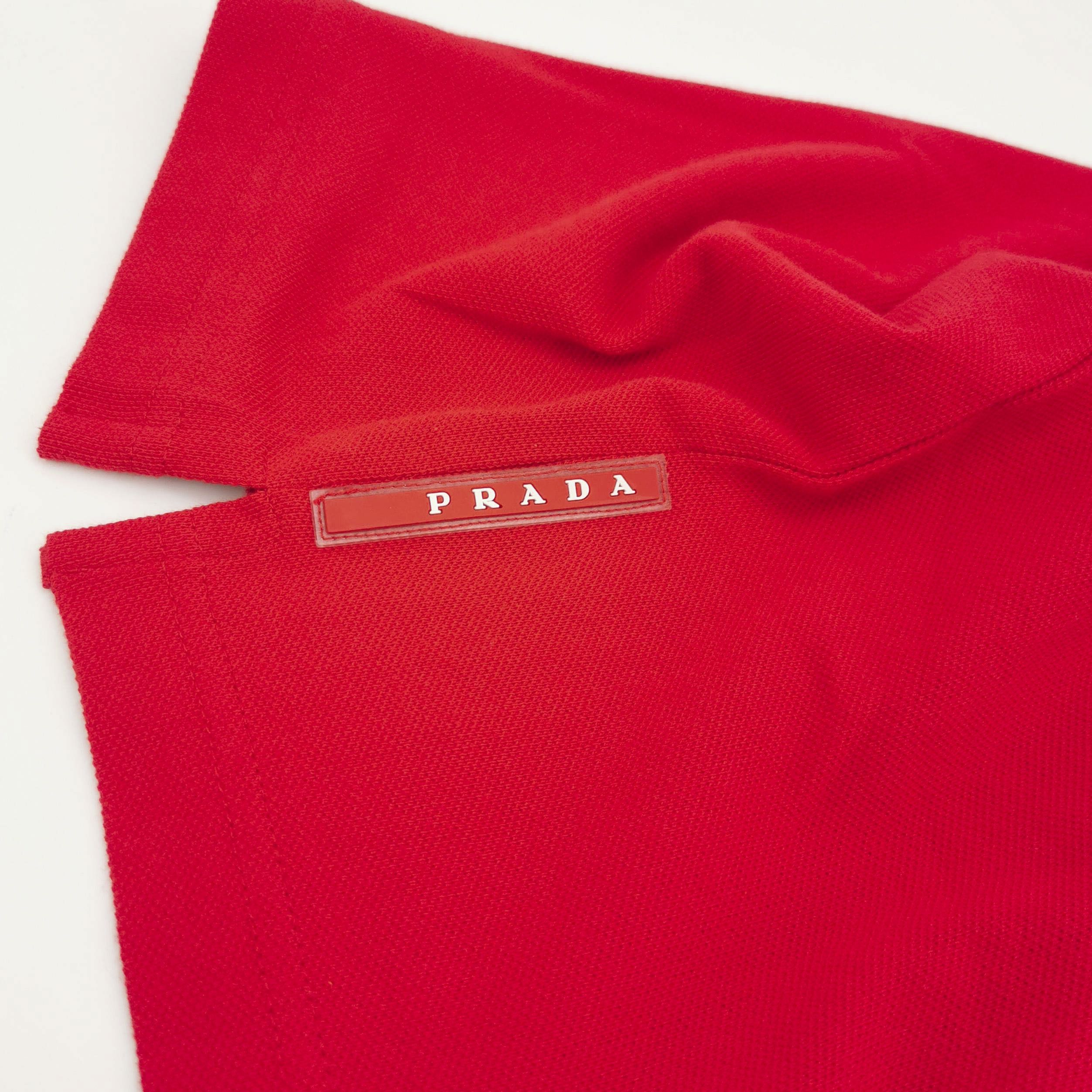 Prada Prada Colorblock Collared Cotton T-Shirt L Size US L / EU 52-54 / 3 - 7 Thumbnail