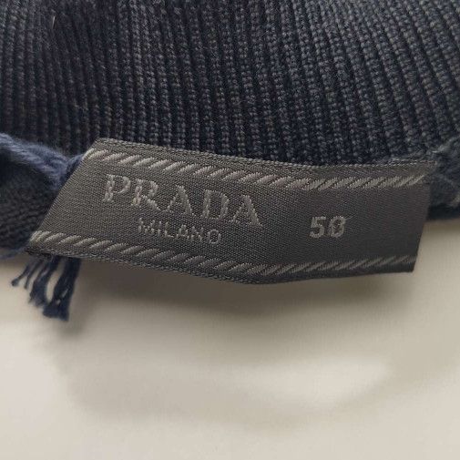 Prada Prada Black V-Neck Cotton Sweater XL Size US L / EU 52-54 / 3 - 7 Thumbnail