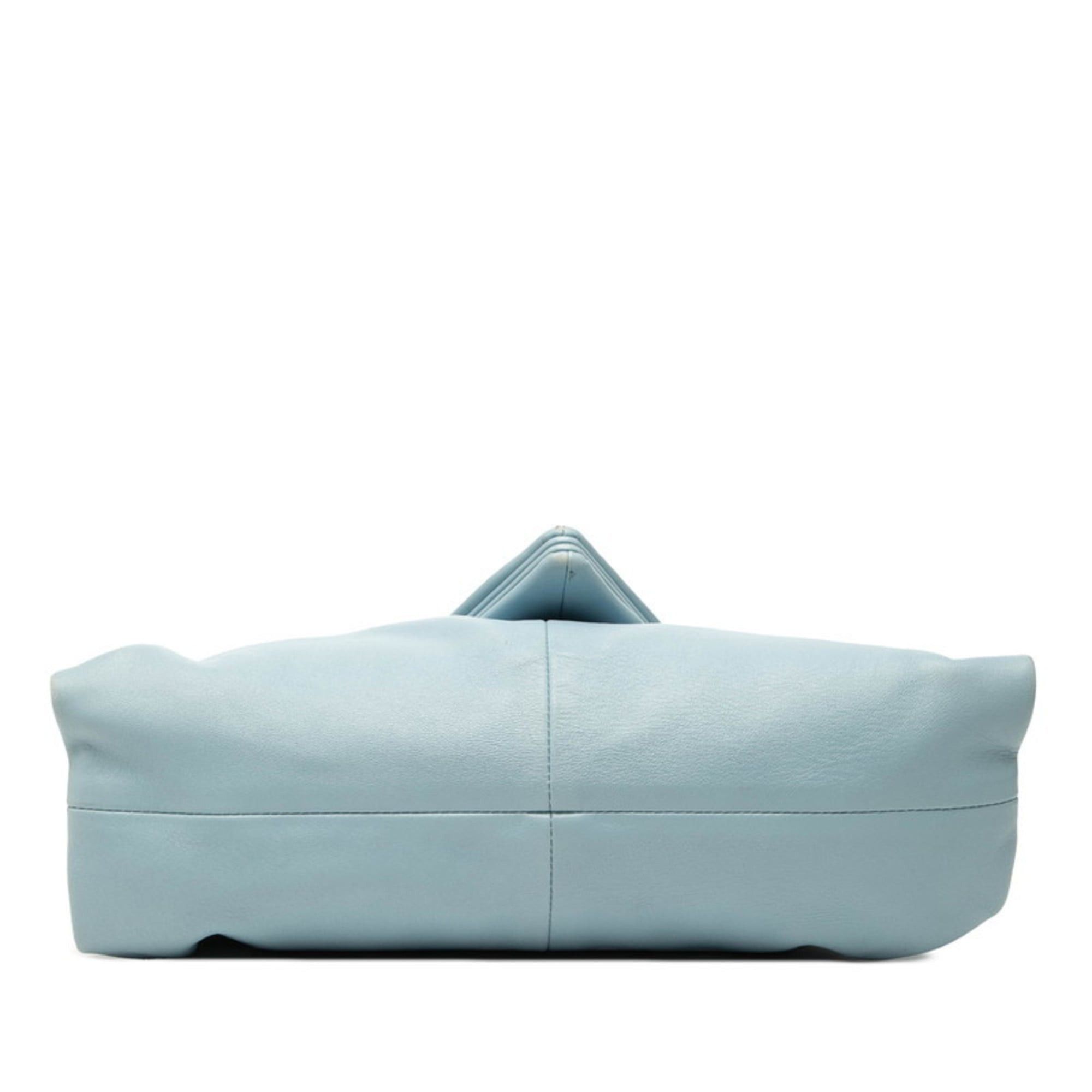 Bottega Veneta Bottega Veneta Triangle Clutch Bag in Light Blue Leather for Women Size ONE SIZE - 3 Thumbnail