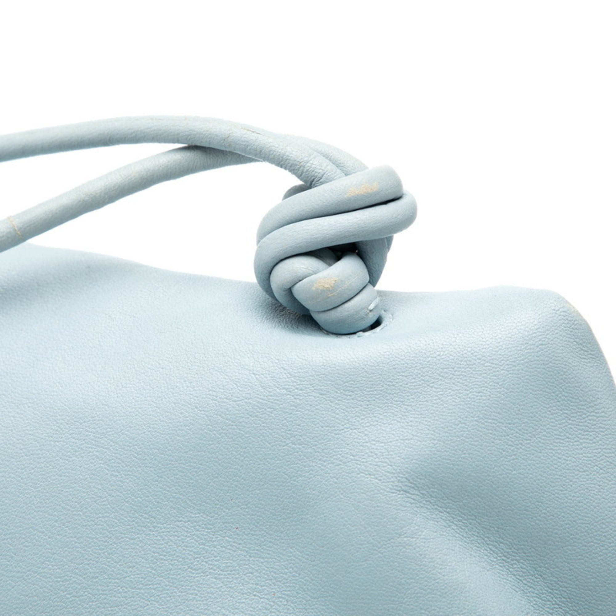 Bottega Veneta Bottega Veneta Triangle Clutch Bag in Light Blue Leather for Women Size ONE SIZE - 6 Thumbnail