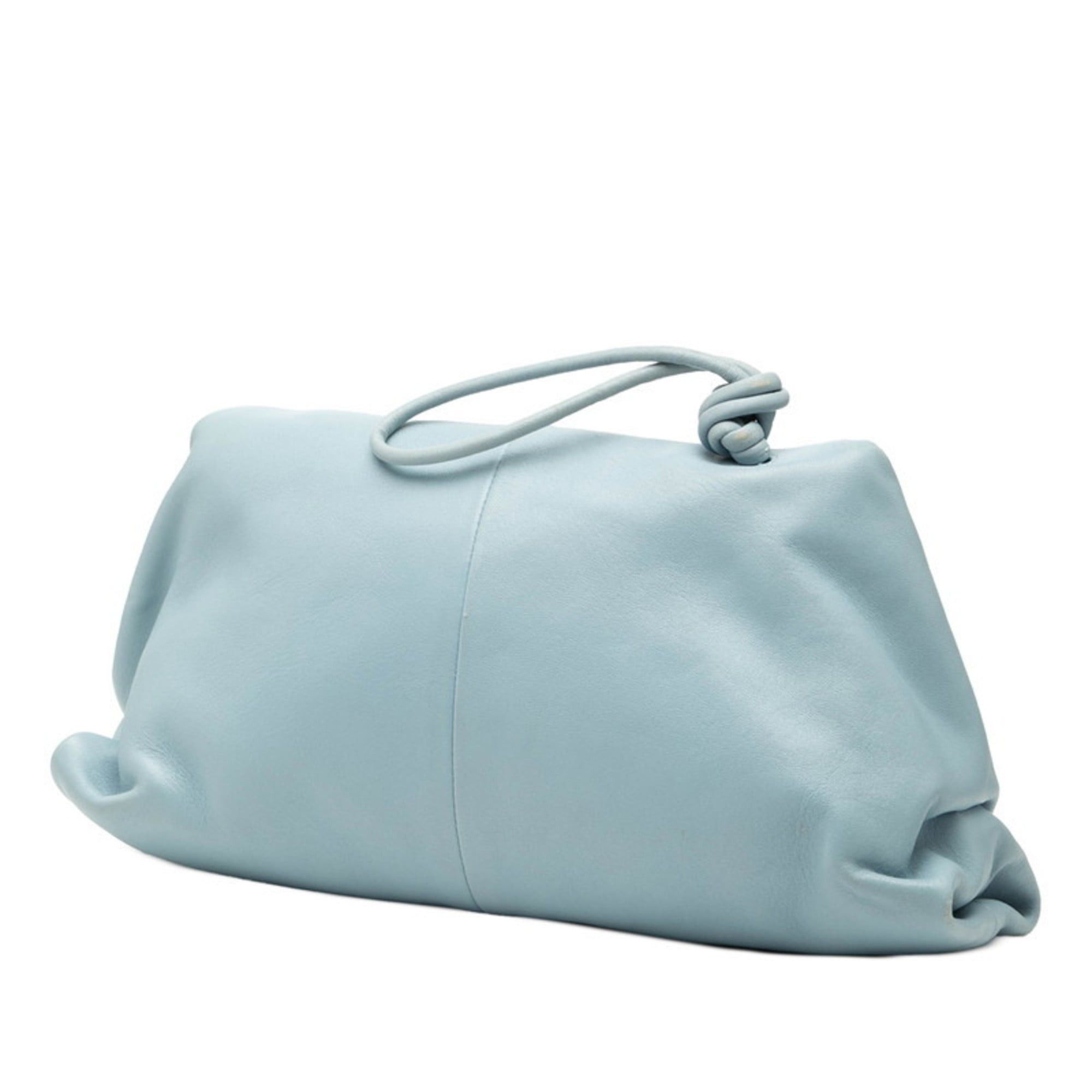 Bottega Veneta Bottega Veneta Triangle Clutch Bag in Light Blue Leather for Women Size ONE SIZE - 2 Thumbnail