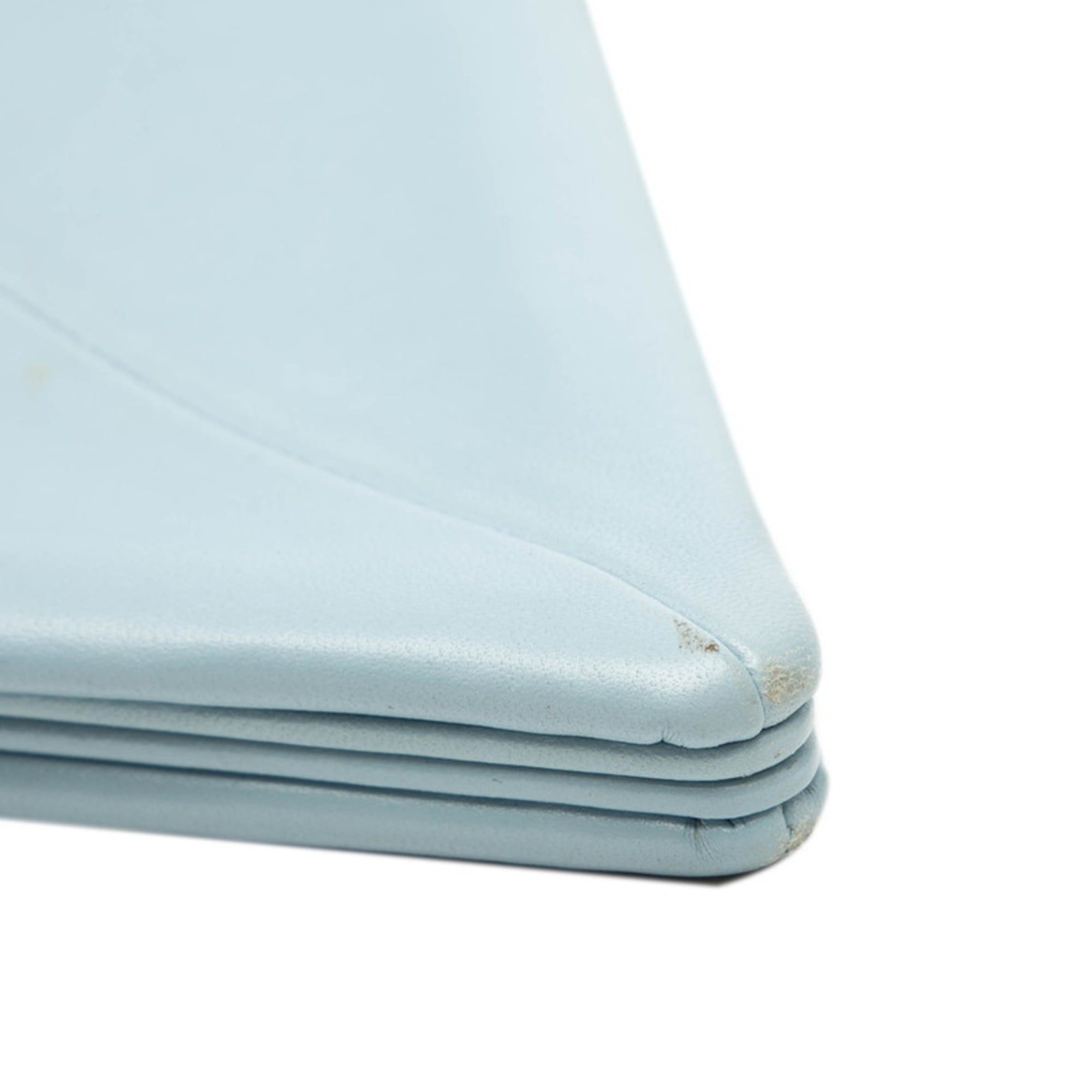 Bottega Veneta Bottega Veneta Triangle Clutch Bag in Light Blue Leather for Women Size ONE SIZE - 4 Thumbnail