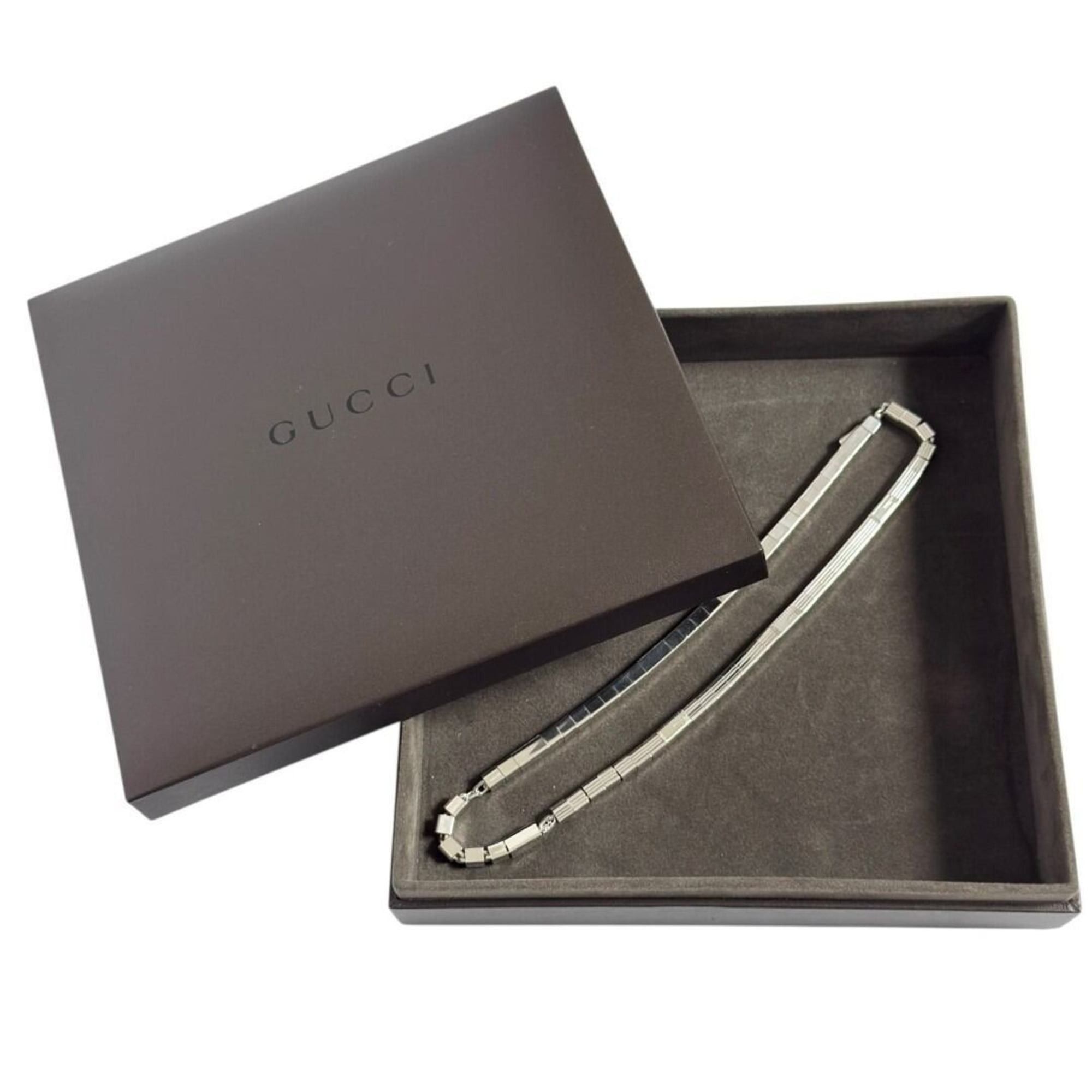 Gucci Gucci Men's/Women's Blockchain Necklace in Silver Size ONE SIZE - 10 Thumbnail