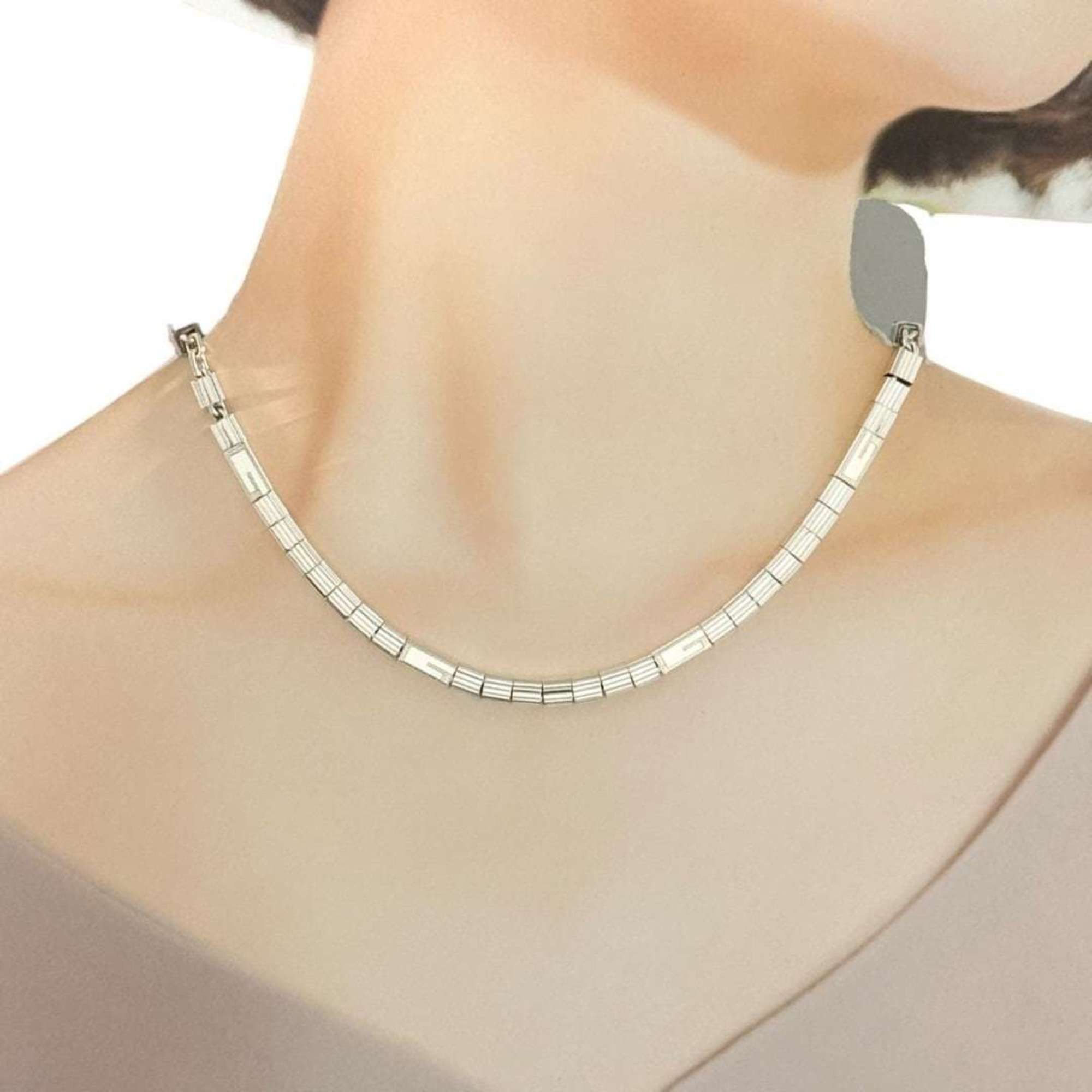 Gucci Gucci Men's/Women's Blockchain Necklace in Silver Size ONE SIZE - 9 Thumbnail
