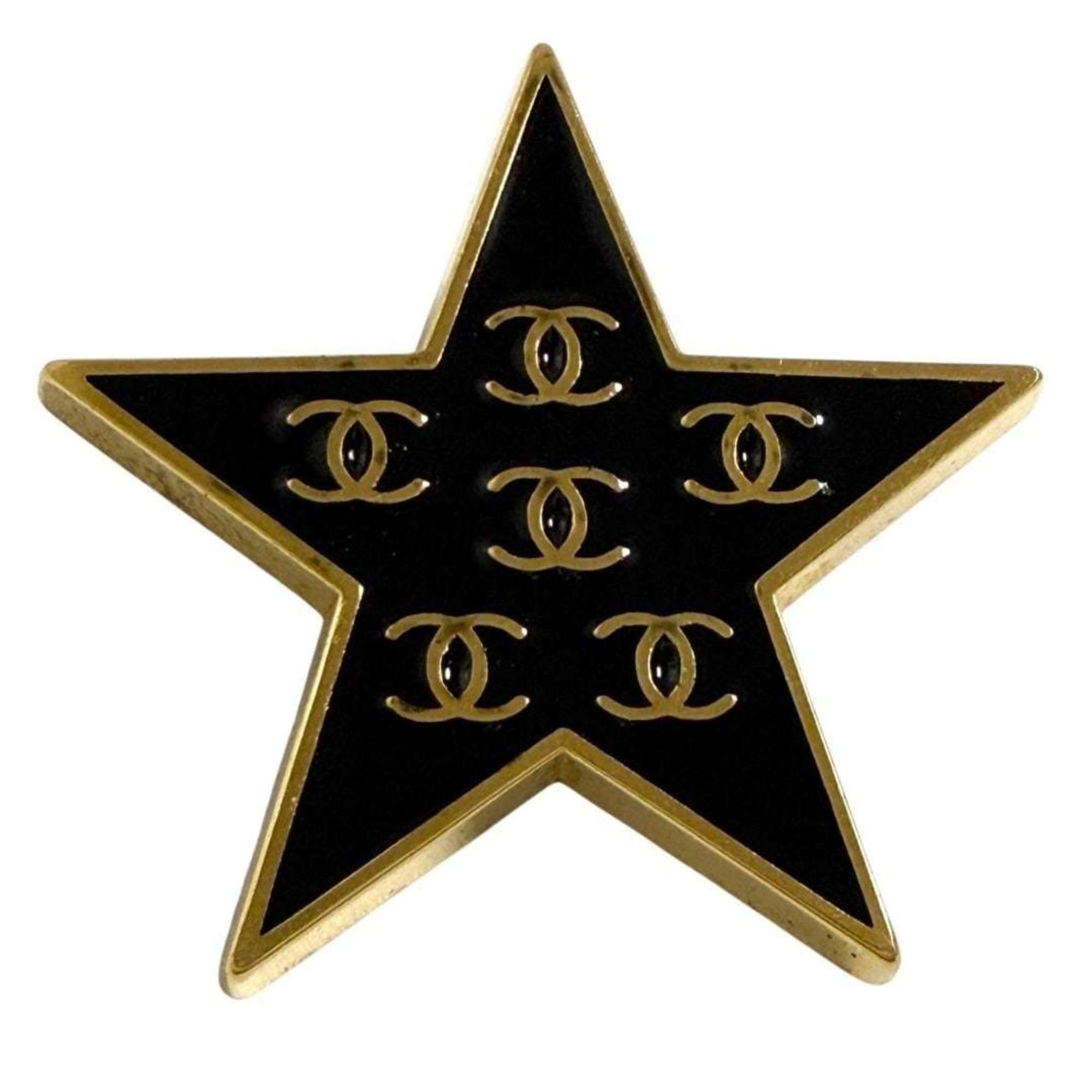 Chanel Chanel Women's Coco Mark Pin Brooch Badge Black Star 2001 Size ONE SIZE - 6 Thumbnail