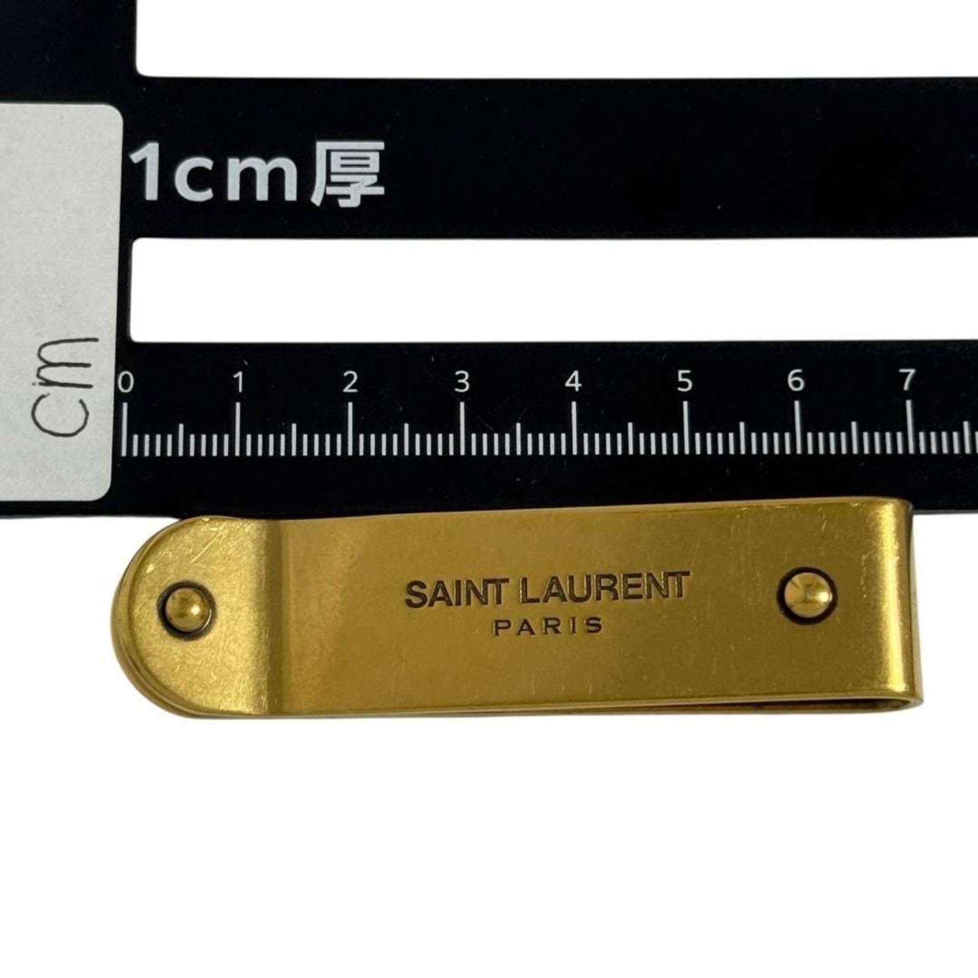 Saint Laurent Paris Saint Laurent Paris Men's Money Clip, ID, Bill Gold Size ONE SIZE - 9 Thumbnail
