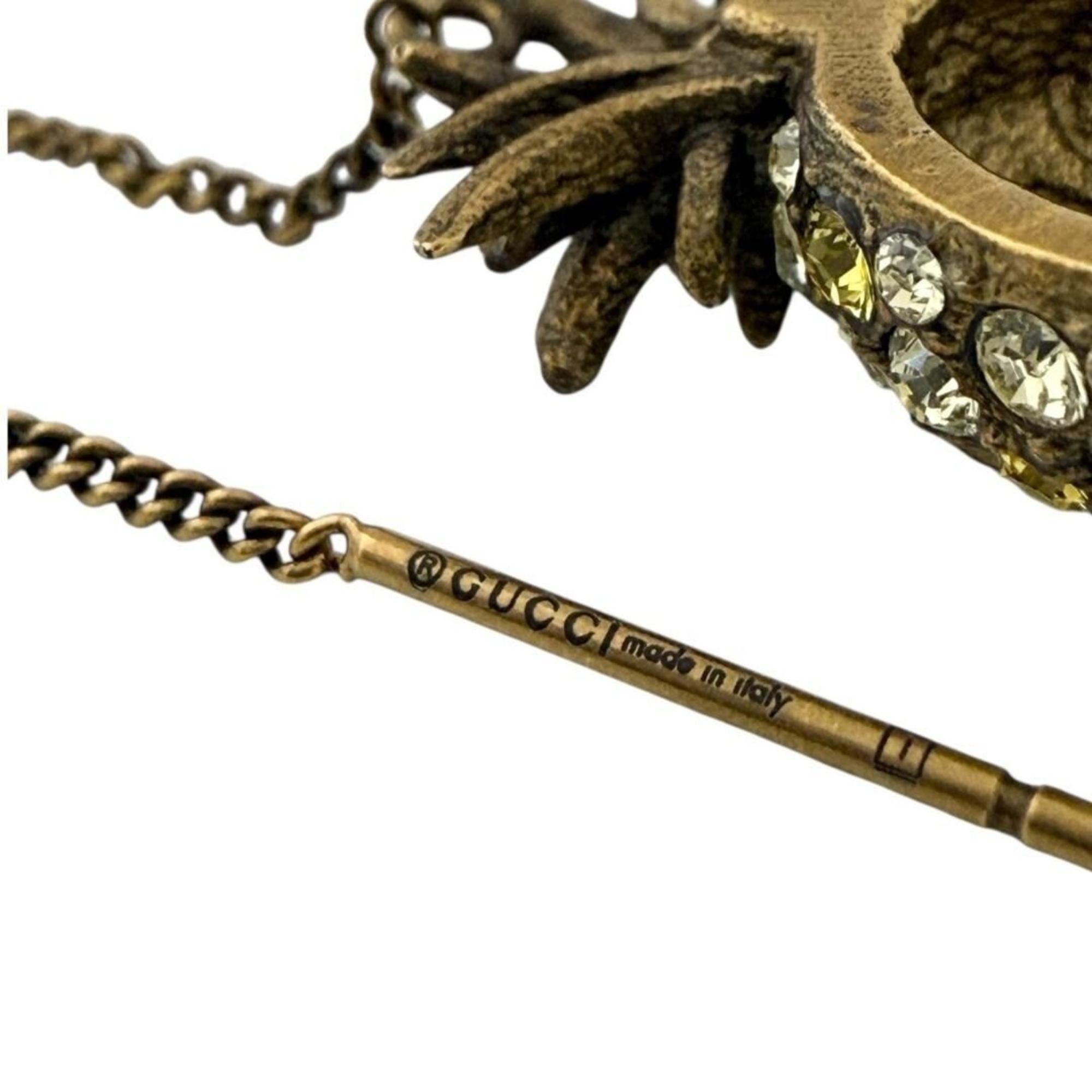 Gucci Gucci Women's Single Pineapple Earring with Threader Chain Size ONE SIZE - 8 Thumbnail