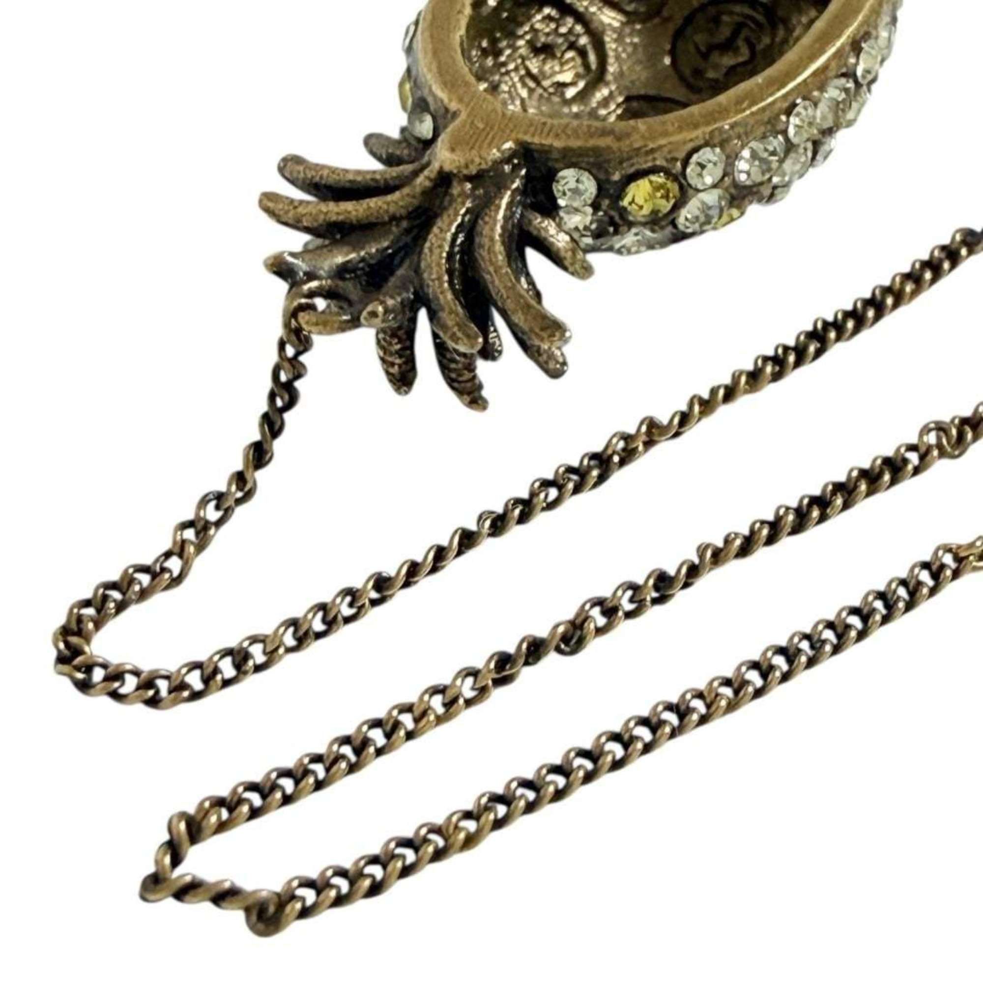 Gucci Gucci Women's Single Pineapple Earring with Threader Chain Size ONE SIZE - 6 Thumbnail