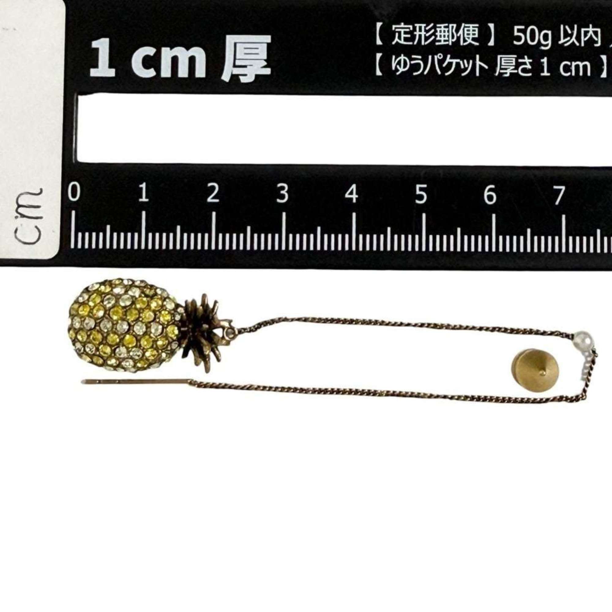 Gucci Gucci Women's Single Pineapple Earring with Threader Chain Size ONE SIZE - 9 Thumbnail