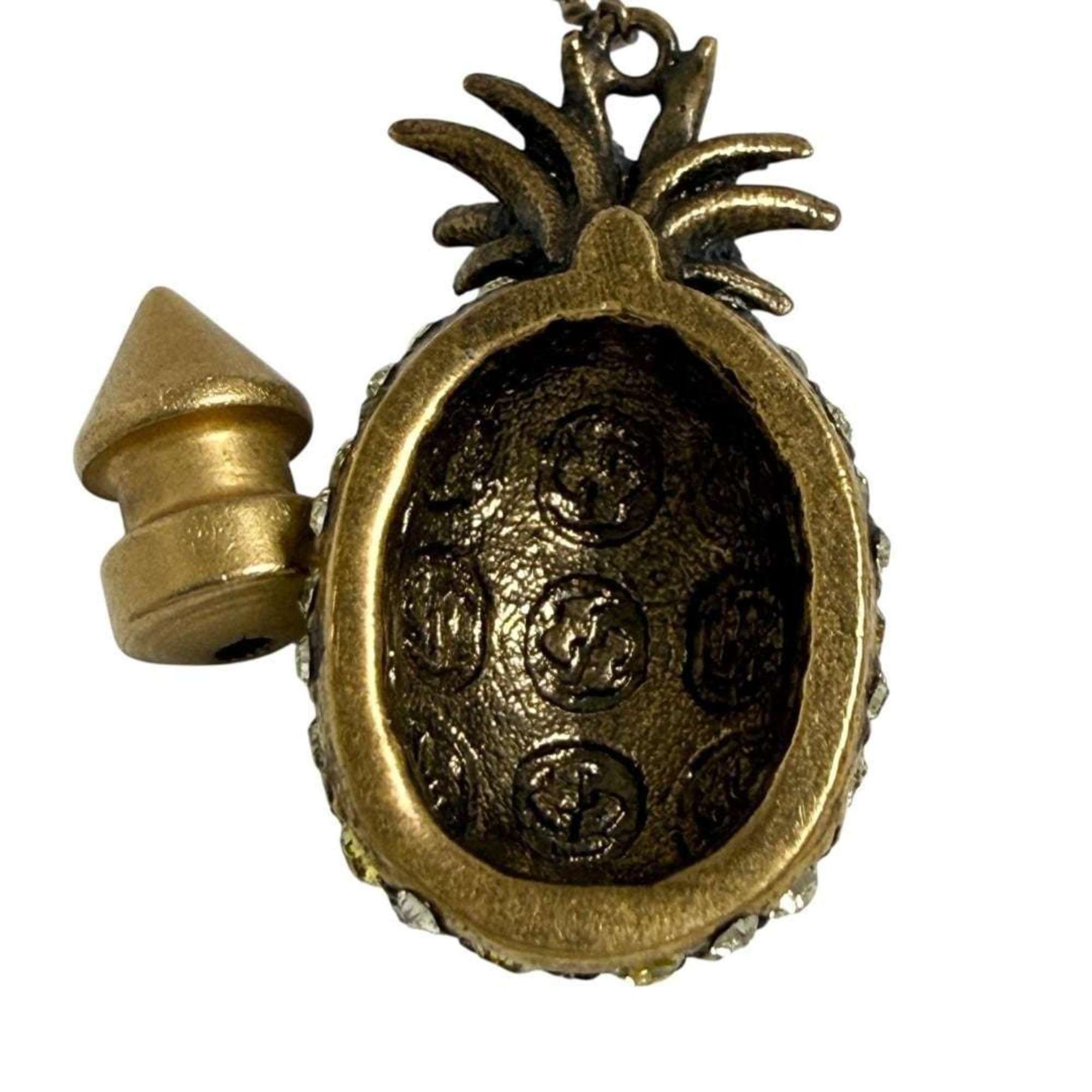 Gucci Gucci Women's Single Pineapple Earring with Threader Chain Size ONE SIZE - 4 Thumbnail