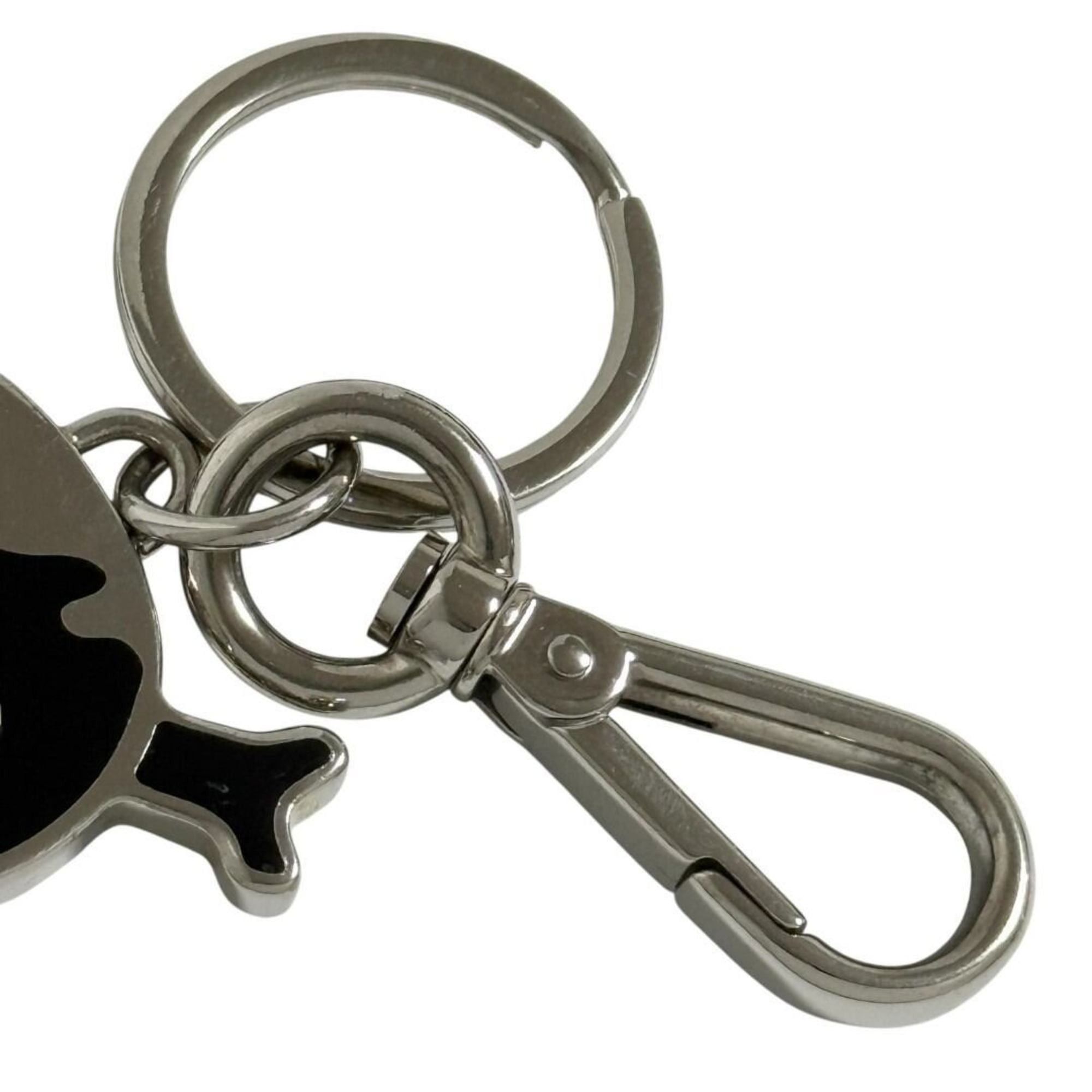 Prada Prada Men's Skull Keychain Key Ring in Black and Silver Size ONE SIZE - 3 Thumbnail