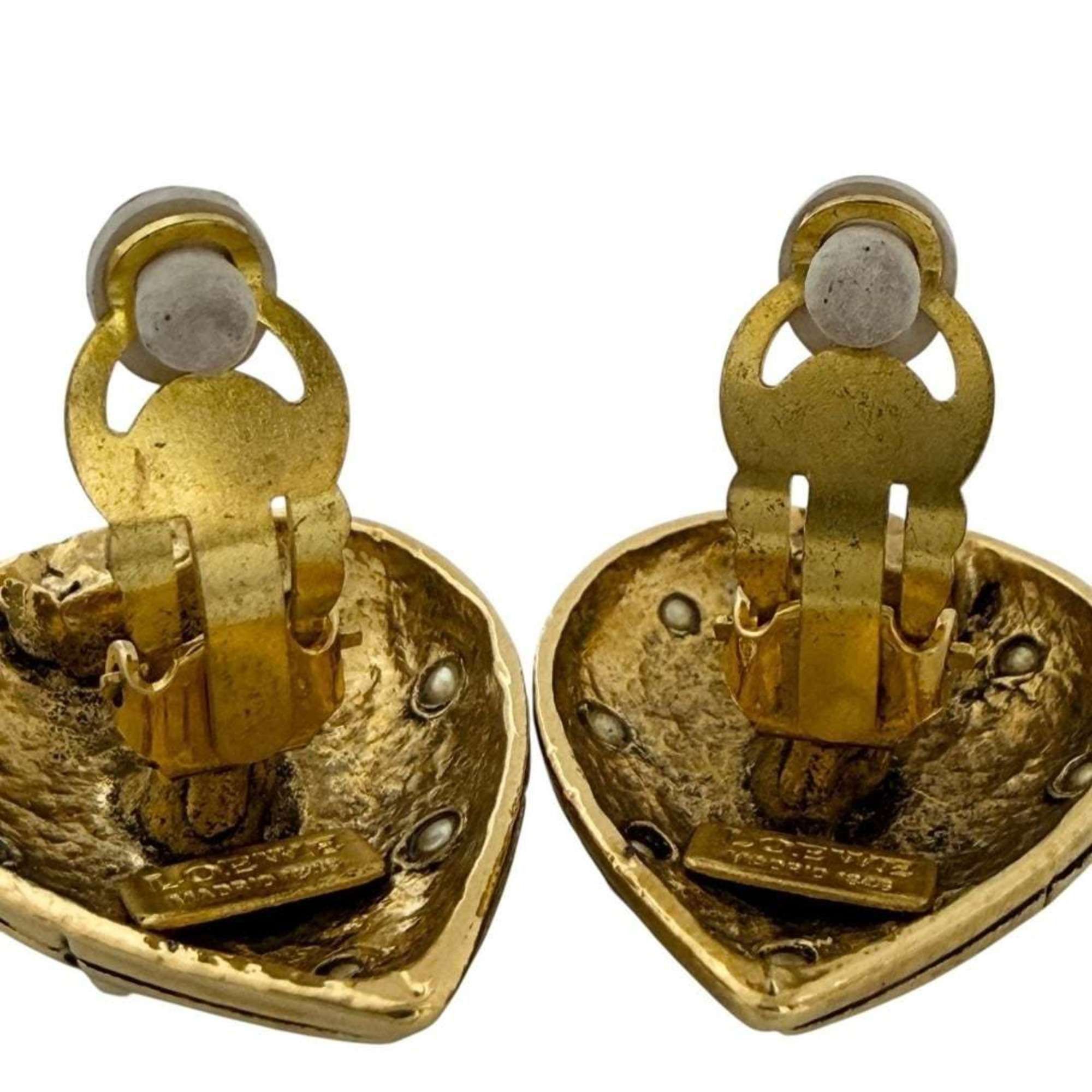 Loewe Loewe Women's Anagram Clip Earrings in Gold Size ONE SIZE - 3 Thumbnail