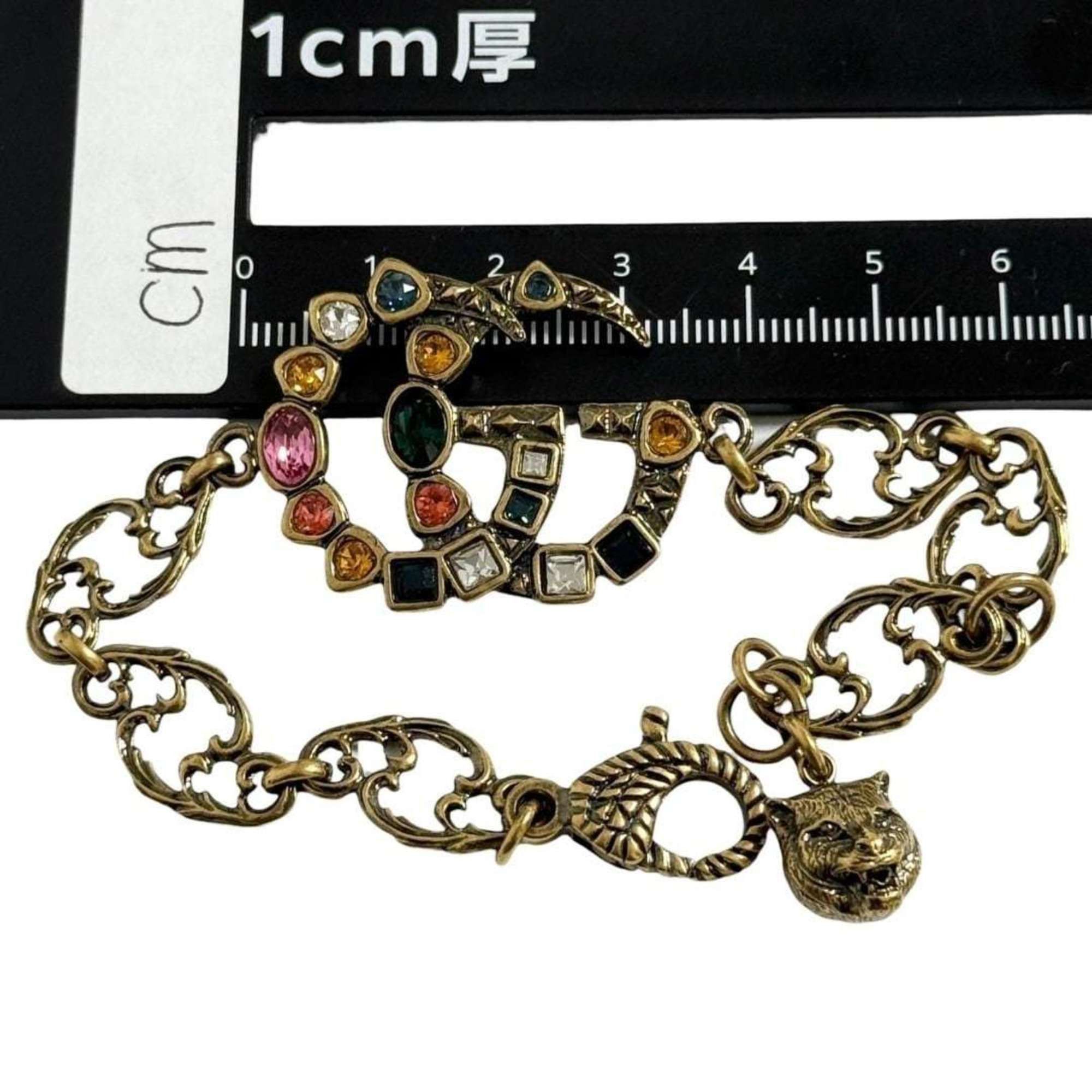 Gucci Gucci Women's Double G Beaded Bracelet in Antique Gold Size ONE SIZE - 7 Thumbnail