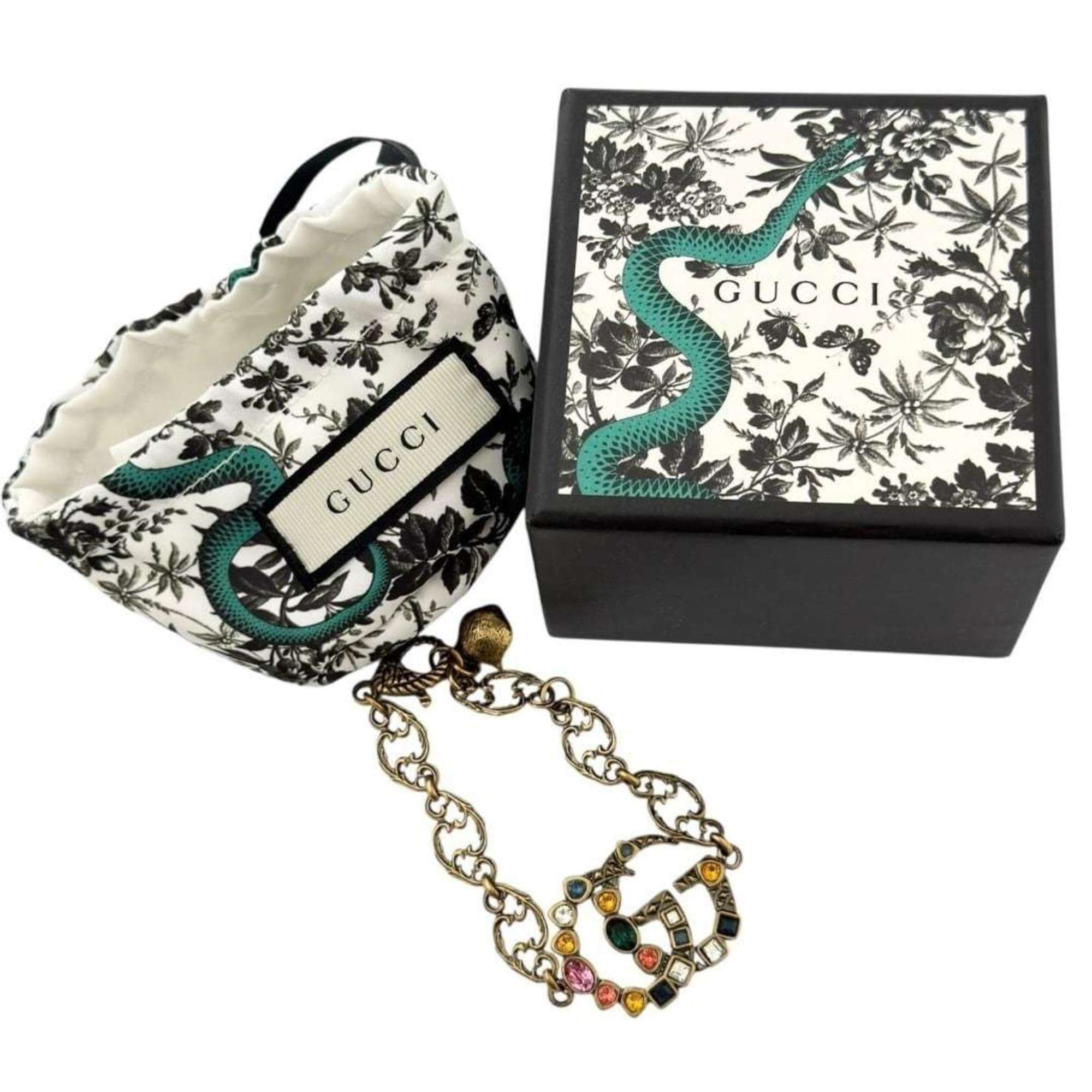 Gucci Gucci Women's Double G Beaded Bracelet in Antique Gold Size ONE SIZE - 10 Thumbnail